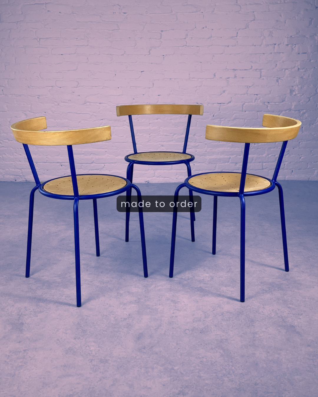  Kobaltblauwe stoelen