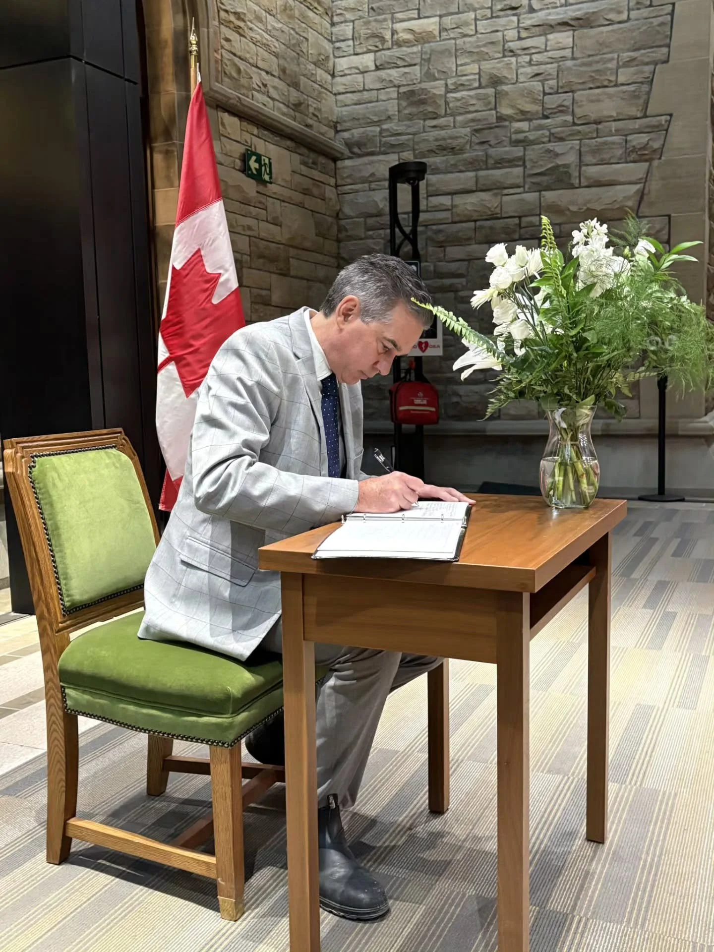 Humbled to sign my condolences for&nbsp;the families, children, and community of Tumbler Ridge today.

Our Kitchener-Conestoga community and country stand with you.