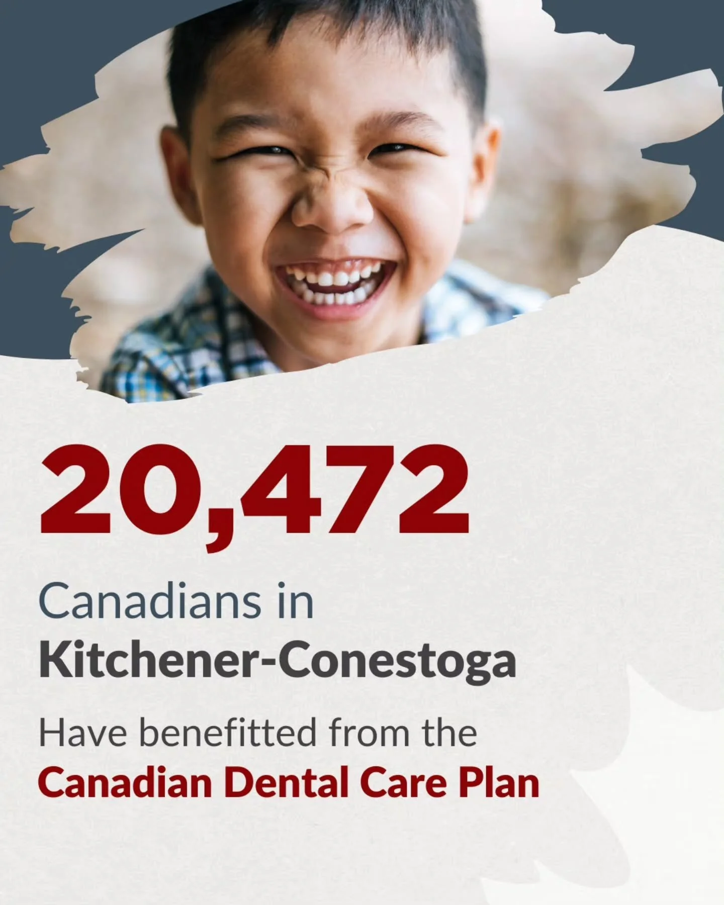 The Canadian Dental Care Plan is making a real impact for thousands of people right here in Kitchener-Conestoga.

Across the country, it's helping more than 6 million people save an average of $800 per year on the oral health services they need.

We'