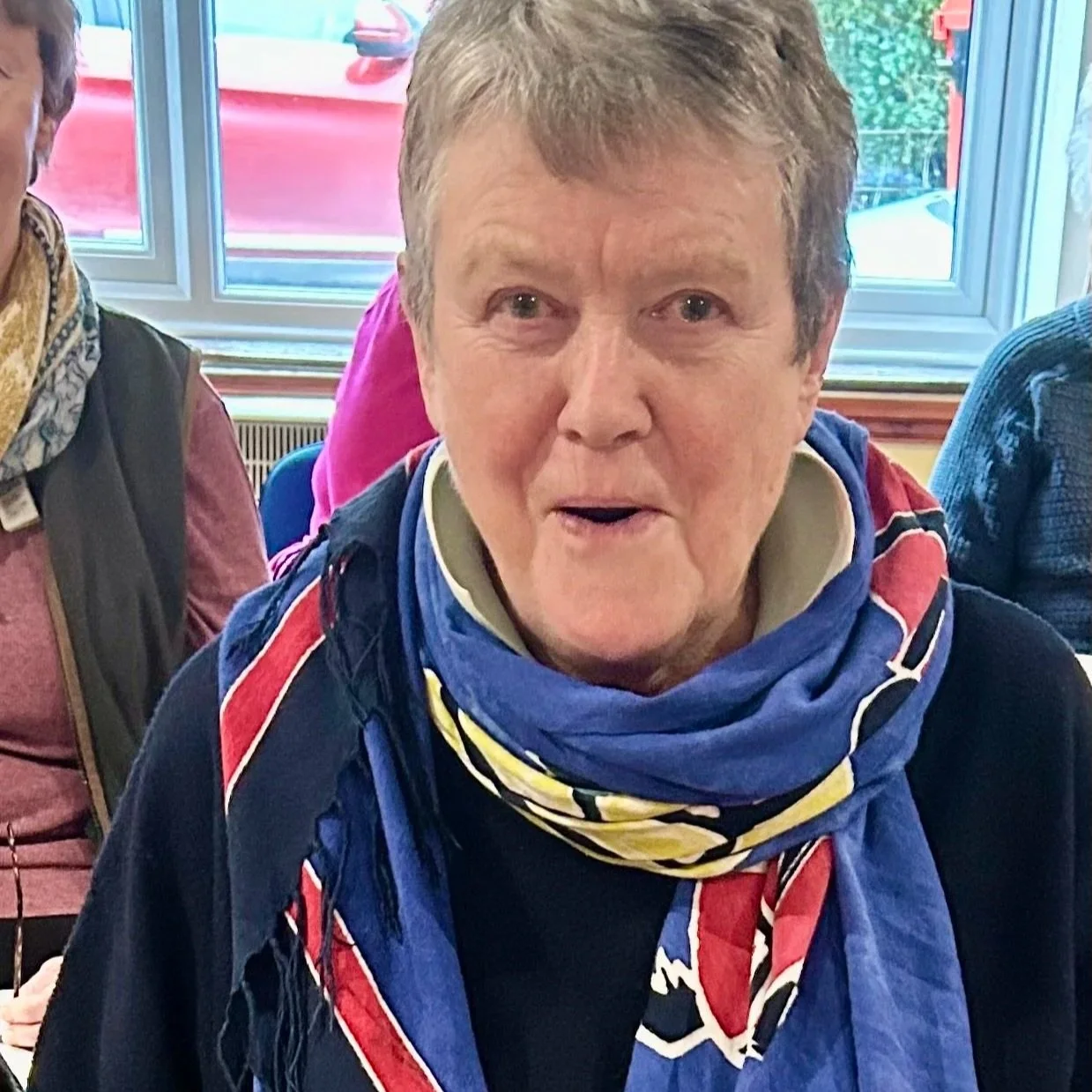 Ann Levick receiving birthday flowers from Ladies Circle - February 2026. 