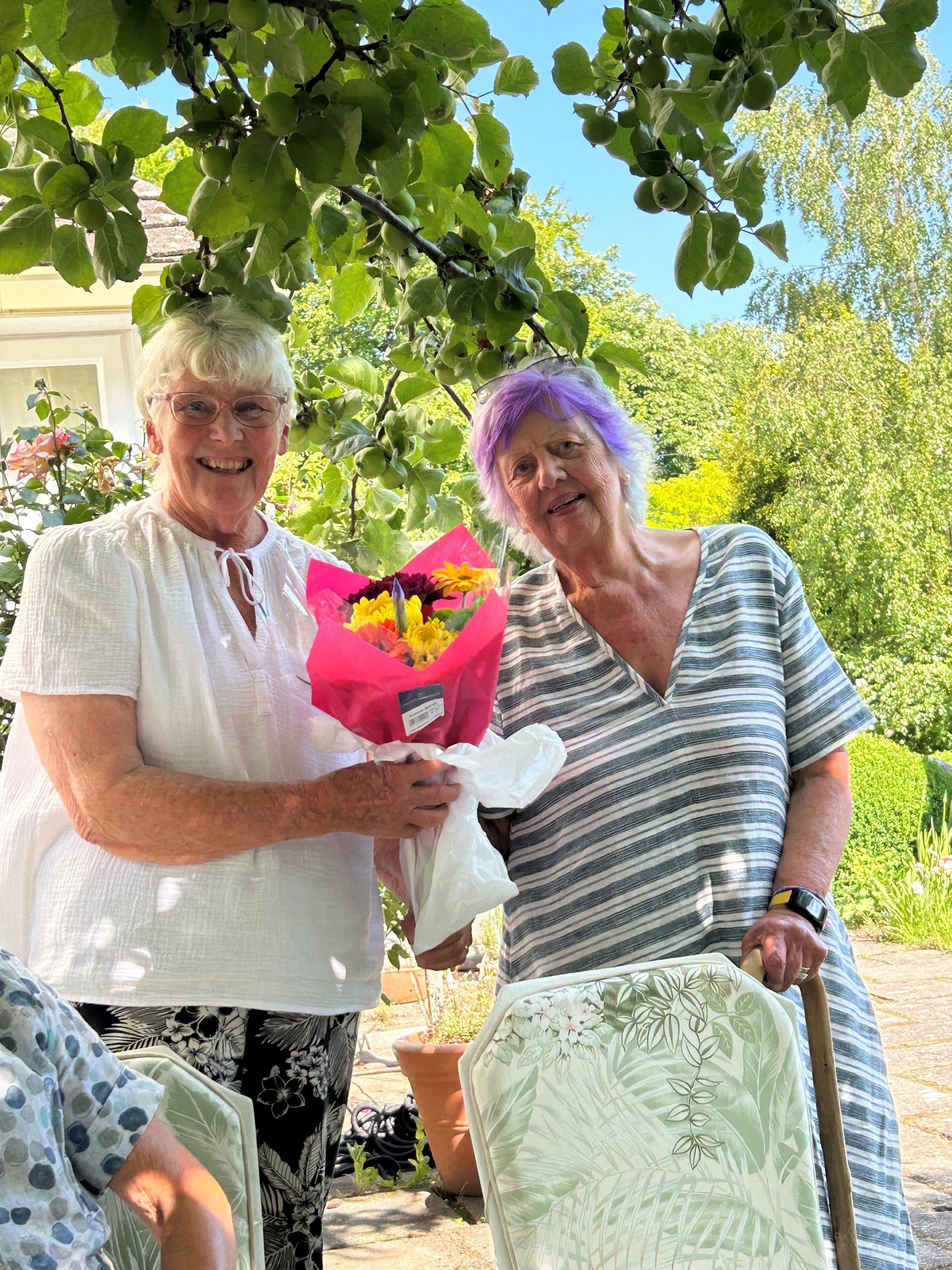 The 18th of June saw the Ladies Circle meet for a really nice tea party at the house of Daisy Swallow - Rockwell on the High Street in Codford. Jenny Hunt presented Daisy with some flowers and a bottle of wine to thank her on behalf of the Ladies C