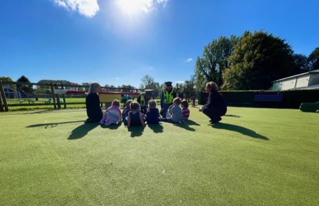 Caterpillars enjoying some time in the Village Hall play park