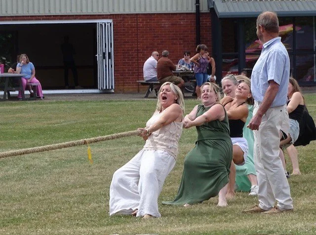 Codford Village Fete - June 2026.  Annual tug of war between St Peter's and St Mary's - always competitive