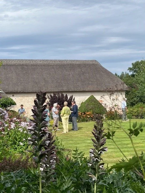 Codford and District Gardening Club enjoying a visit to to Gasper Cottage garden on 16th July.