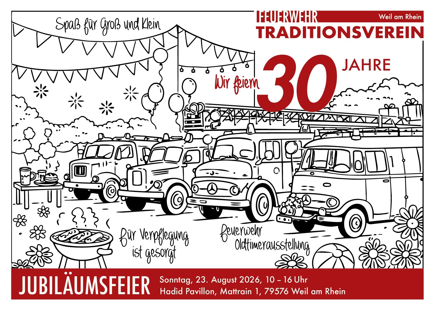 Einladung zum 30. Jubiläum Sonntag 23. August 2026