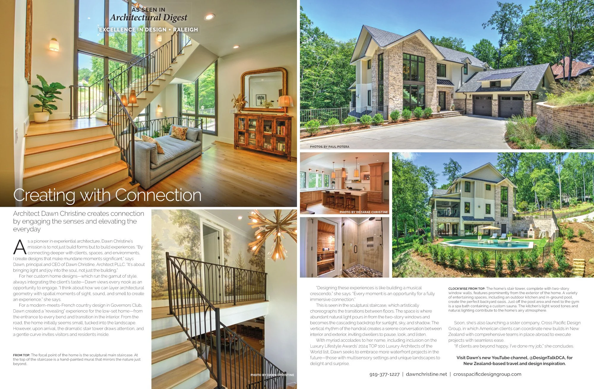 Dawn Christine's feature in Architectural Digest magazine