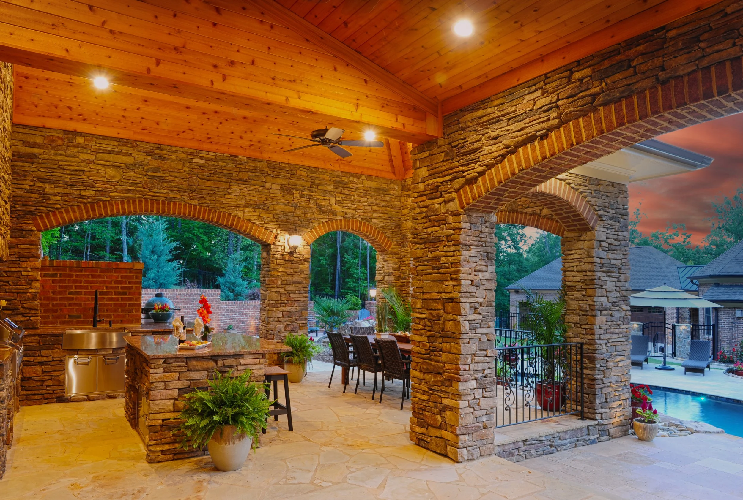 Pool House Backyard Design - Dawn Christine, Architect PLLC