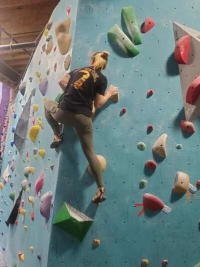 I became really into rock climbing (pre-sick)