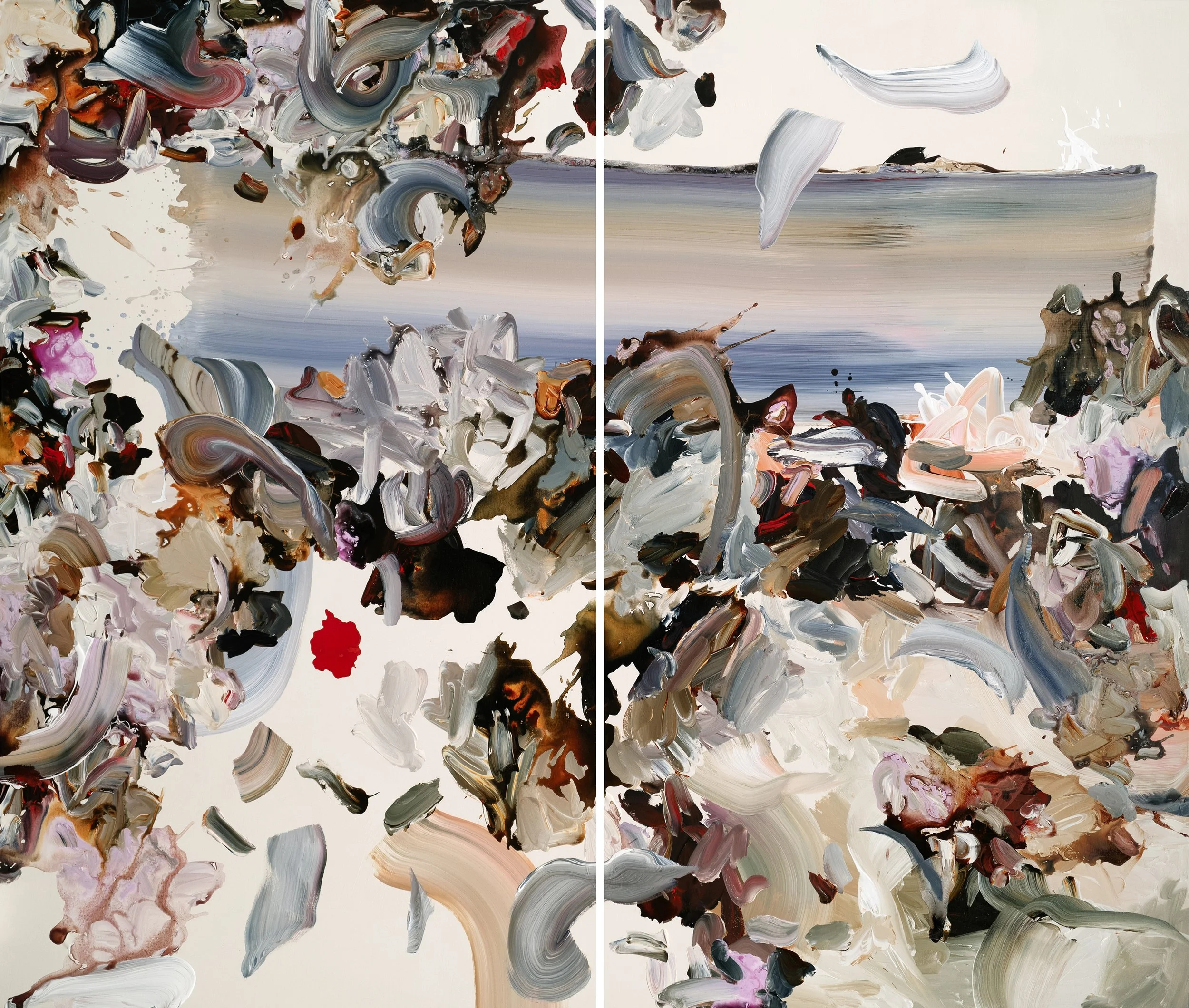 Sound of Water (Diptych), 72 x 84 inches