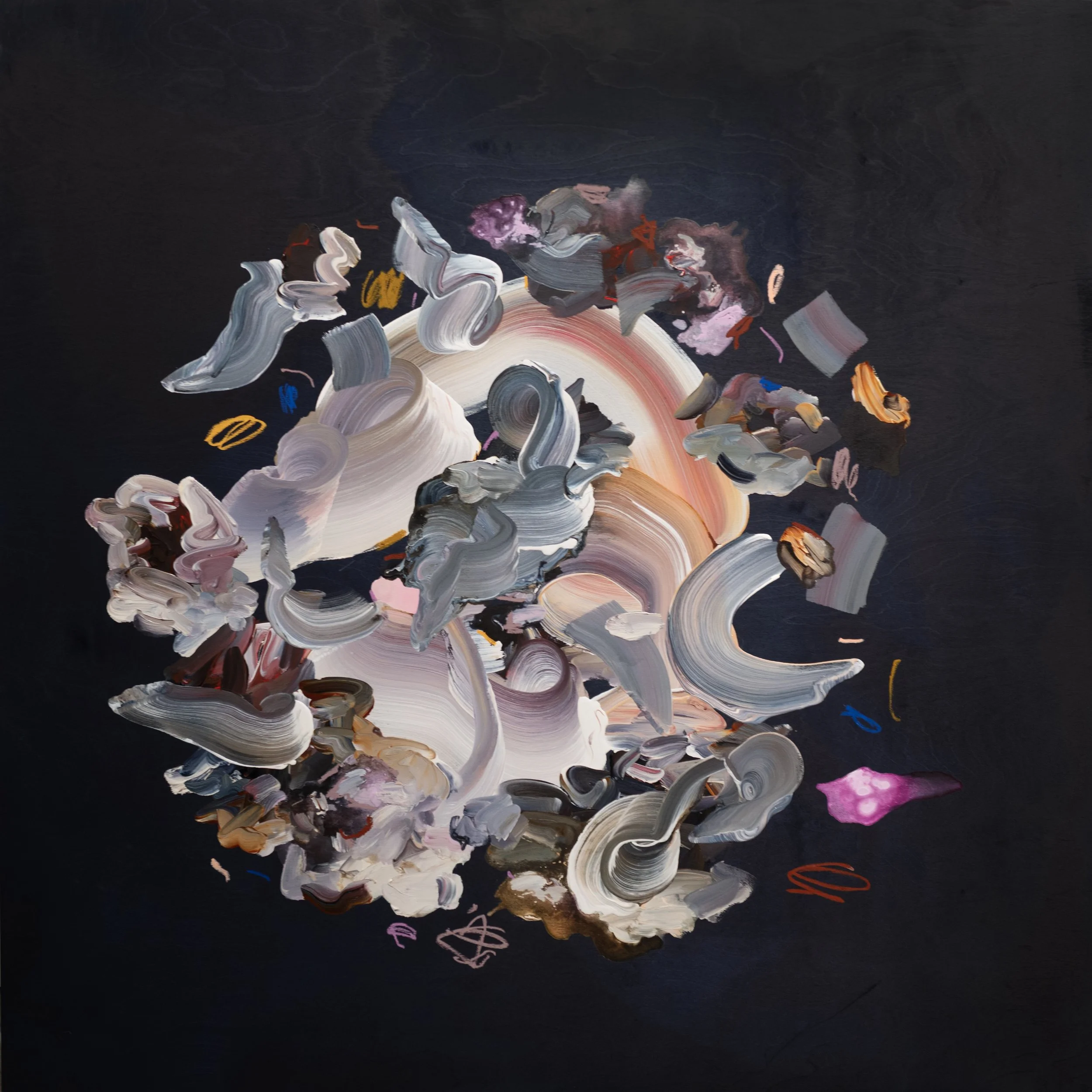 Moon, Air, Sunrise, 60 x 60 inches