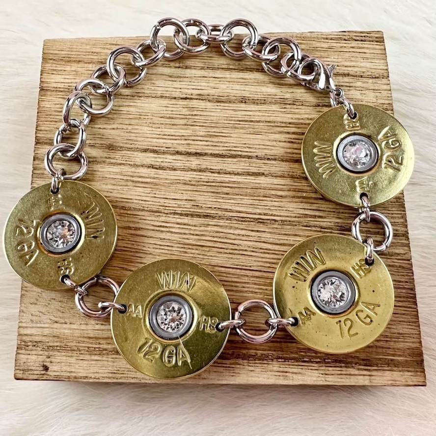 12 gauge shotgun shell bracelet brass nickel swarovski crystals.jpeg