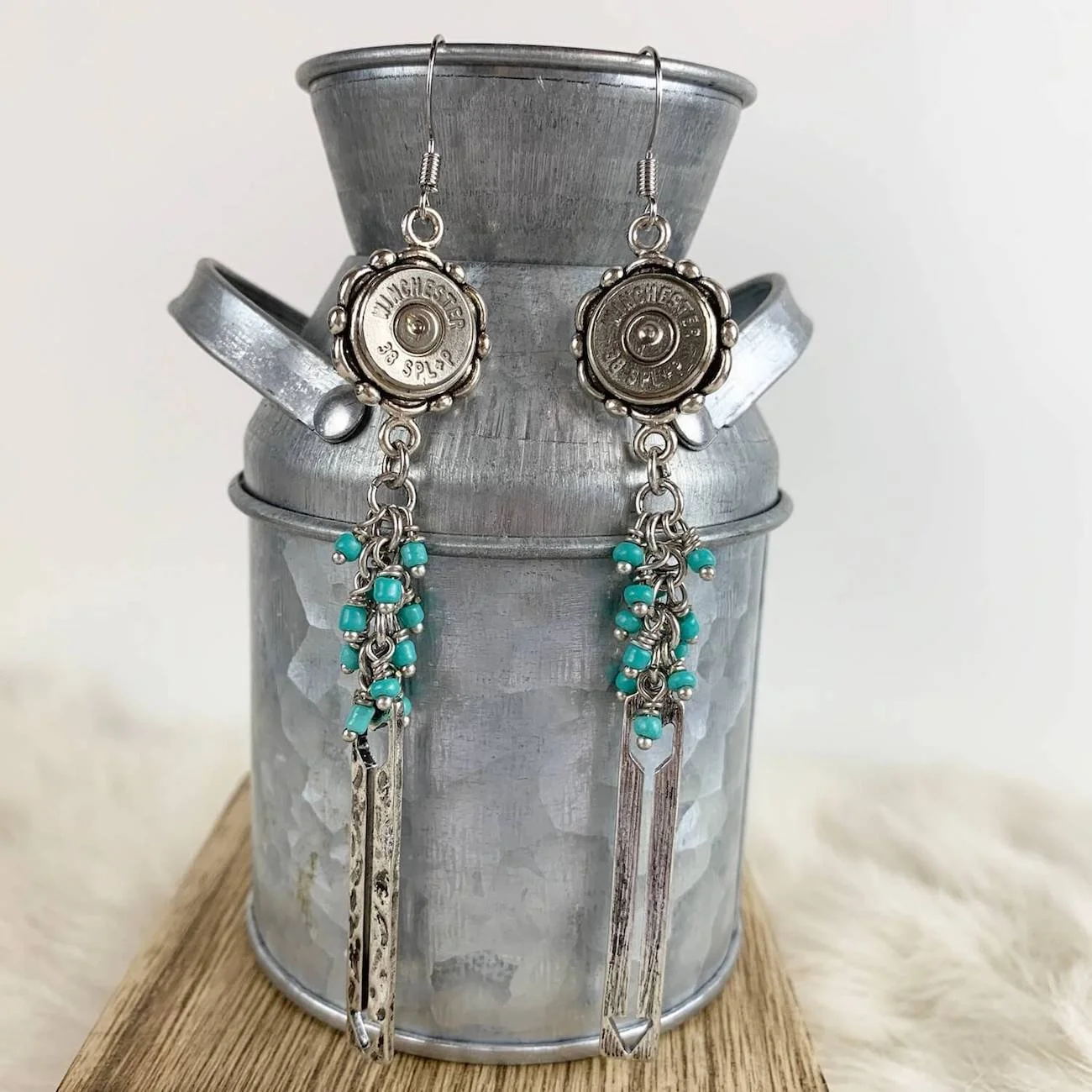 bullet earrings 38 special turquoise arrows.jpg