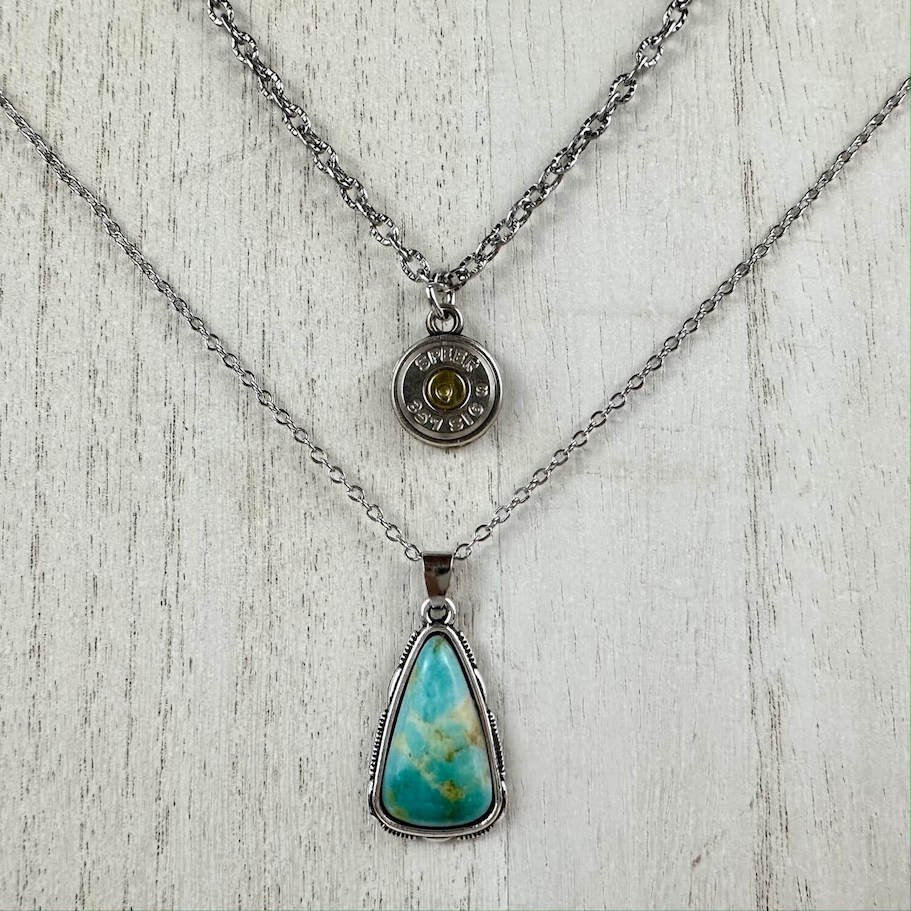 bullet necklace set 357 sig turquoise silver gun jewelry.jpeg