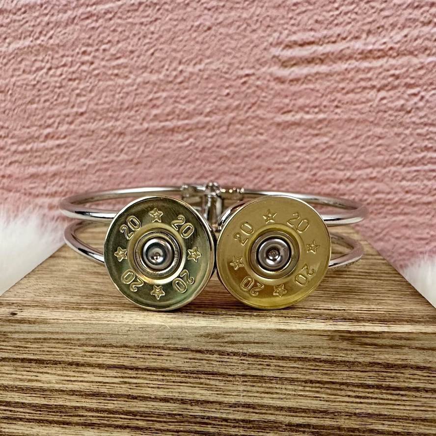 20 gauge shotgun shell bracelet nickel brass cuff stack.jpeg