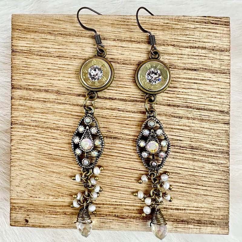 40 caliber bullet earrings brass swarovski crystals pearl.jpeg