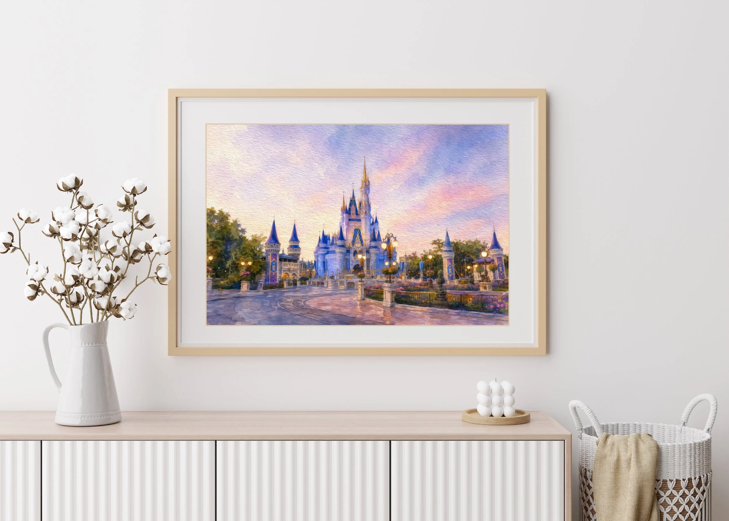 Oil Painting Castle Canvas