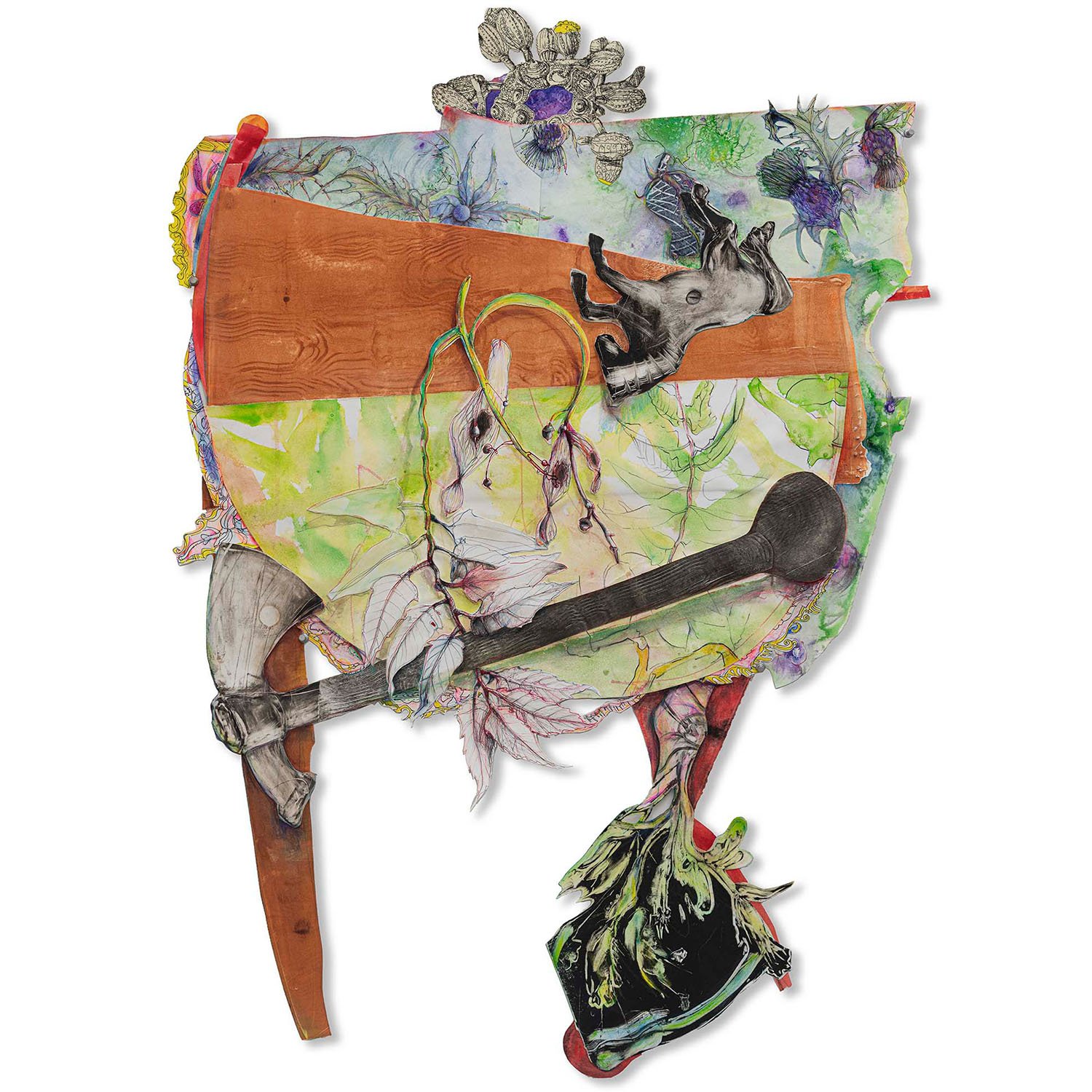 Crack, mixed media