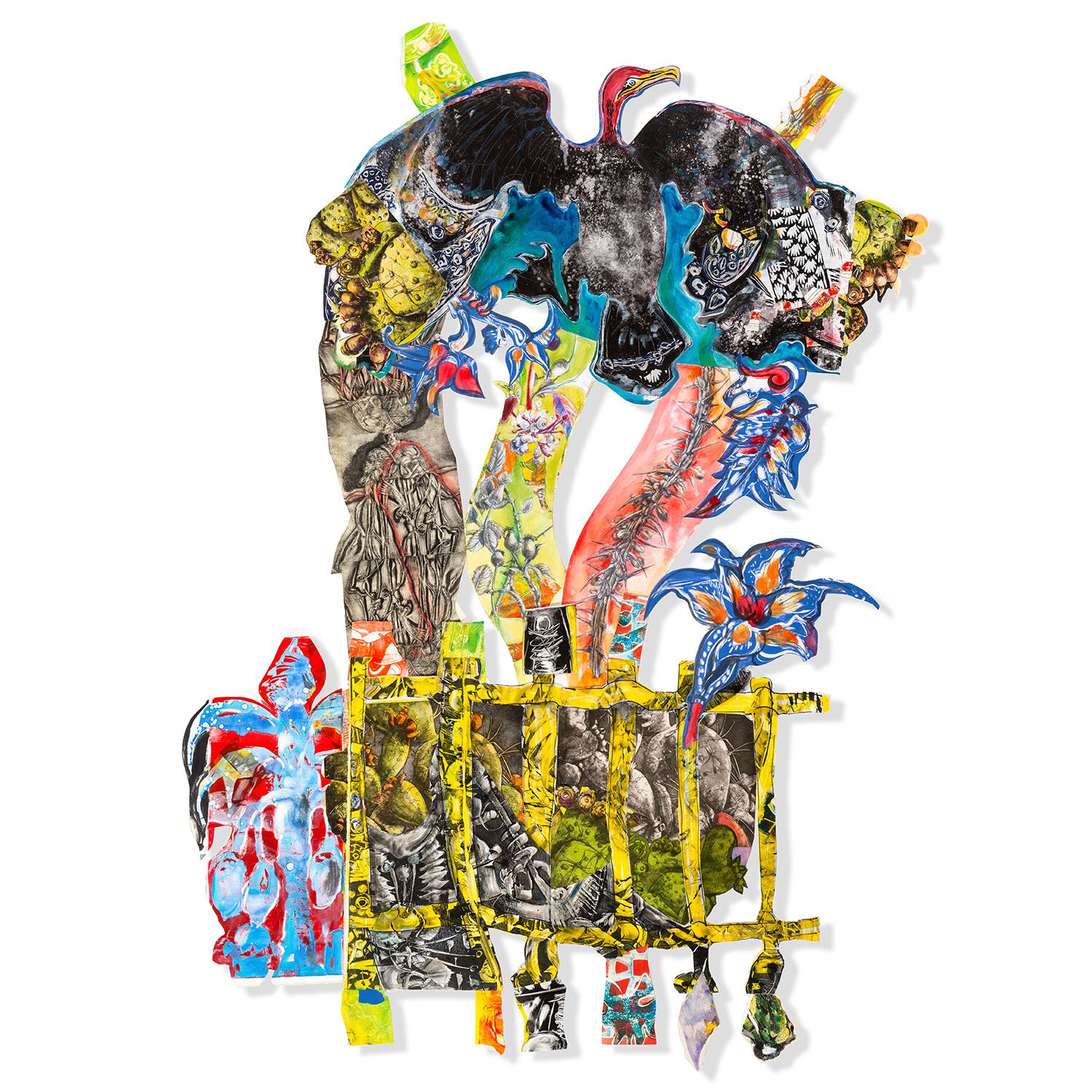 Dart and Amber — mixed media