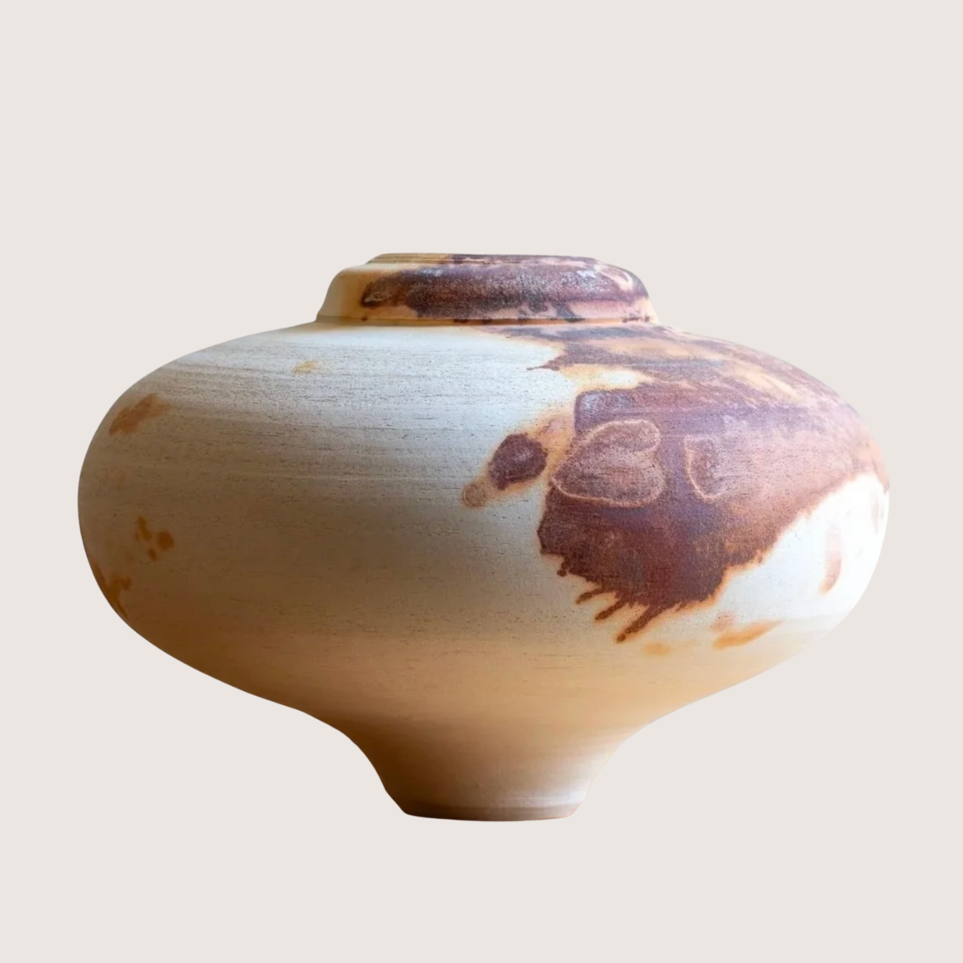 Vintage Large Raku-fired Vessel in the style of Otto Heino