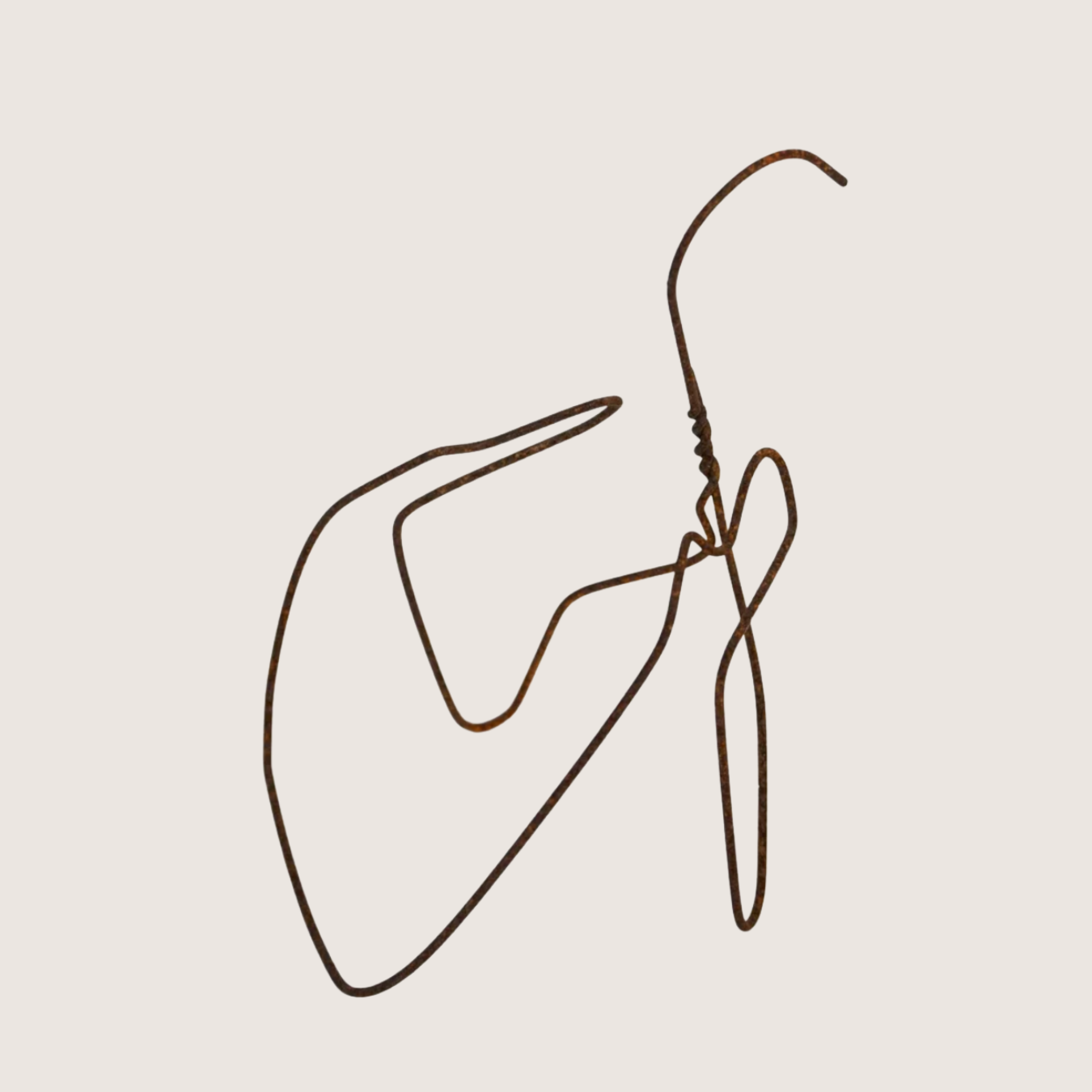 MCM Wire Metal Bird Sculpture