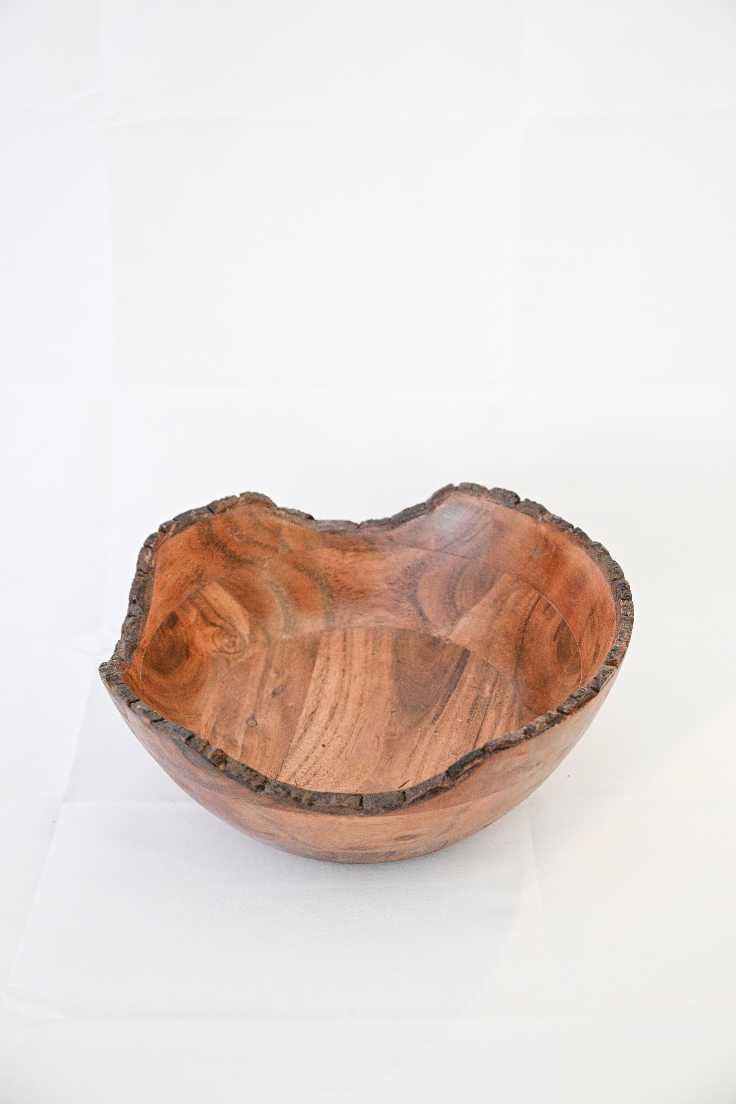 Vintage Live-edge Large Wooden Bowl
