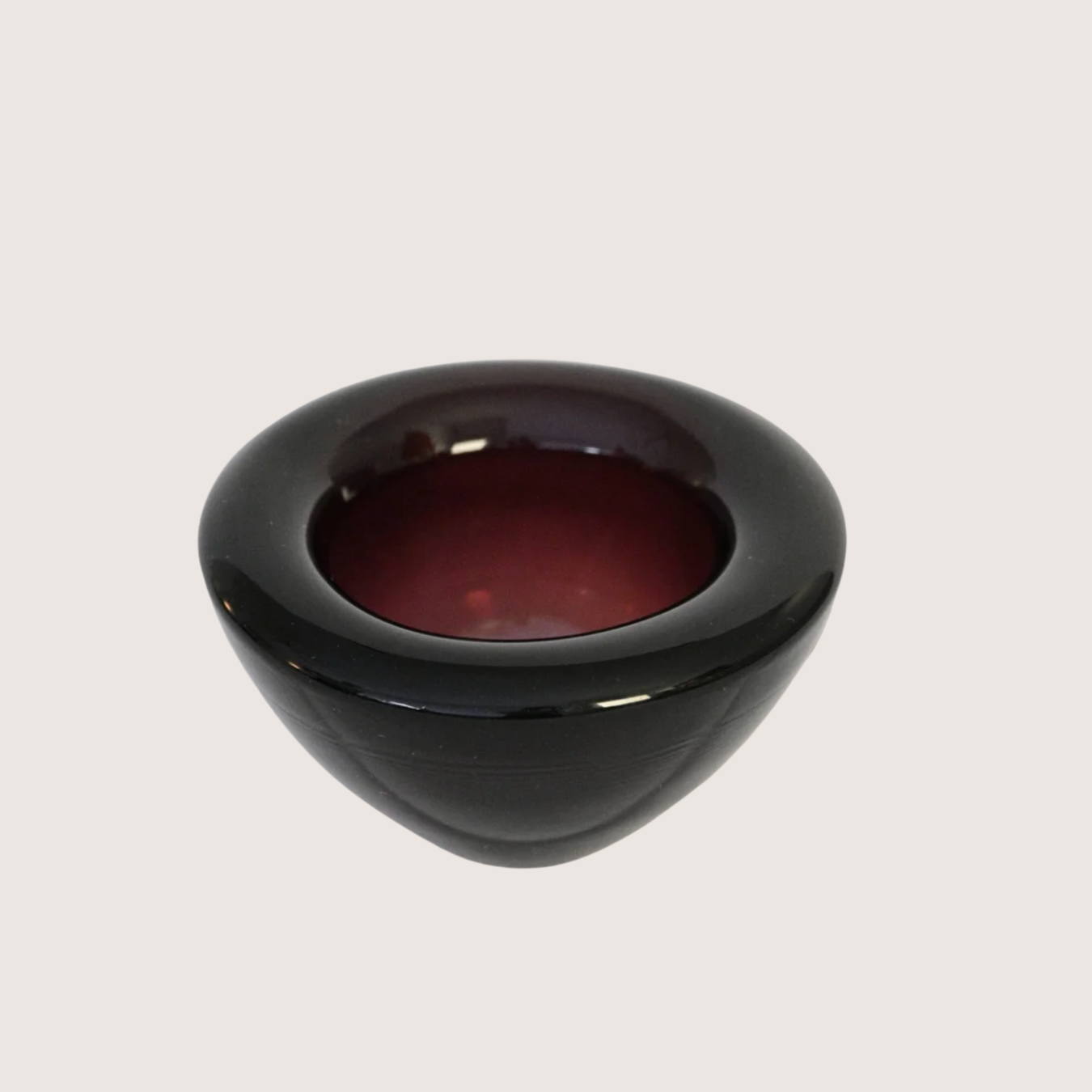 Small Hand-blown Purple Glass Dish