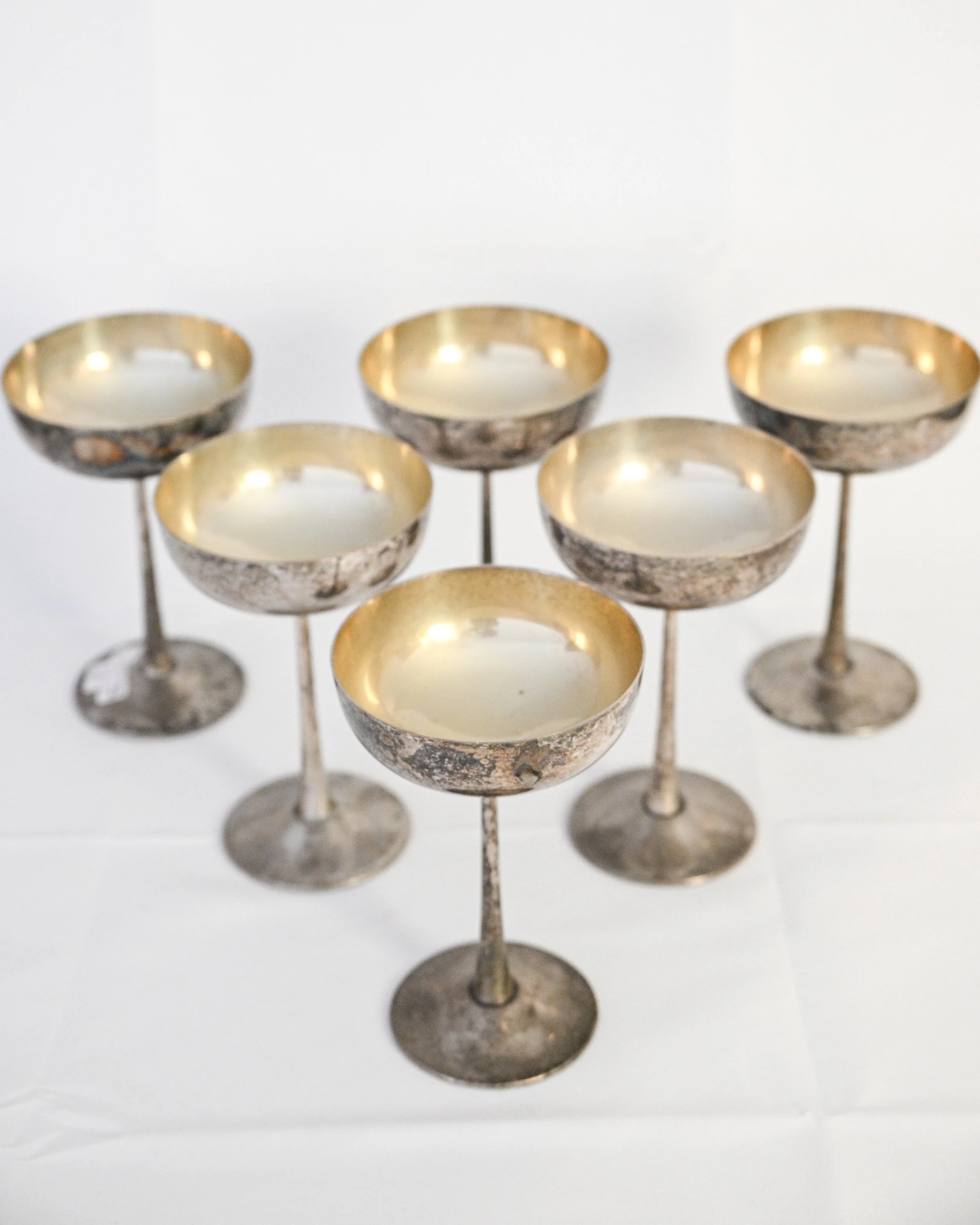 Silver Plated Italian Coupe Glassware