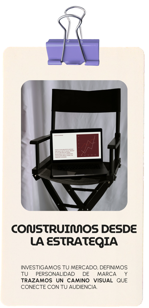 Tarjeta de descripción de proceso de trabajo de Mofo Design Studio: construimos desde la estrategia