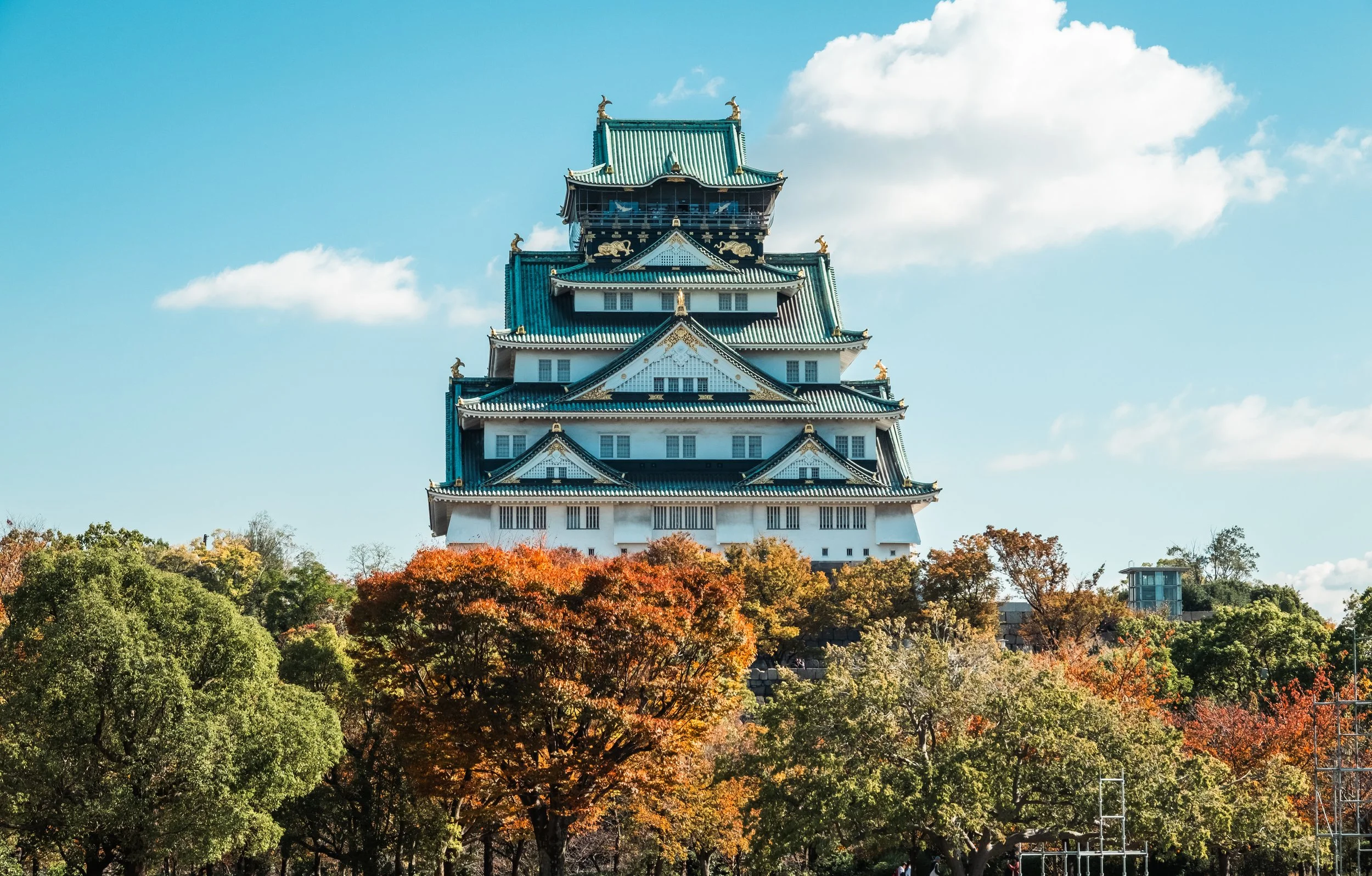 Osaka Castle in autumn