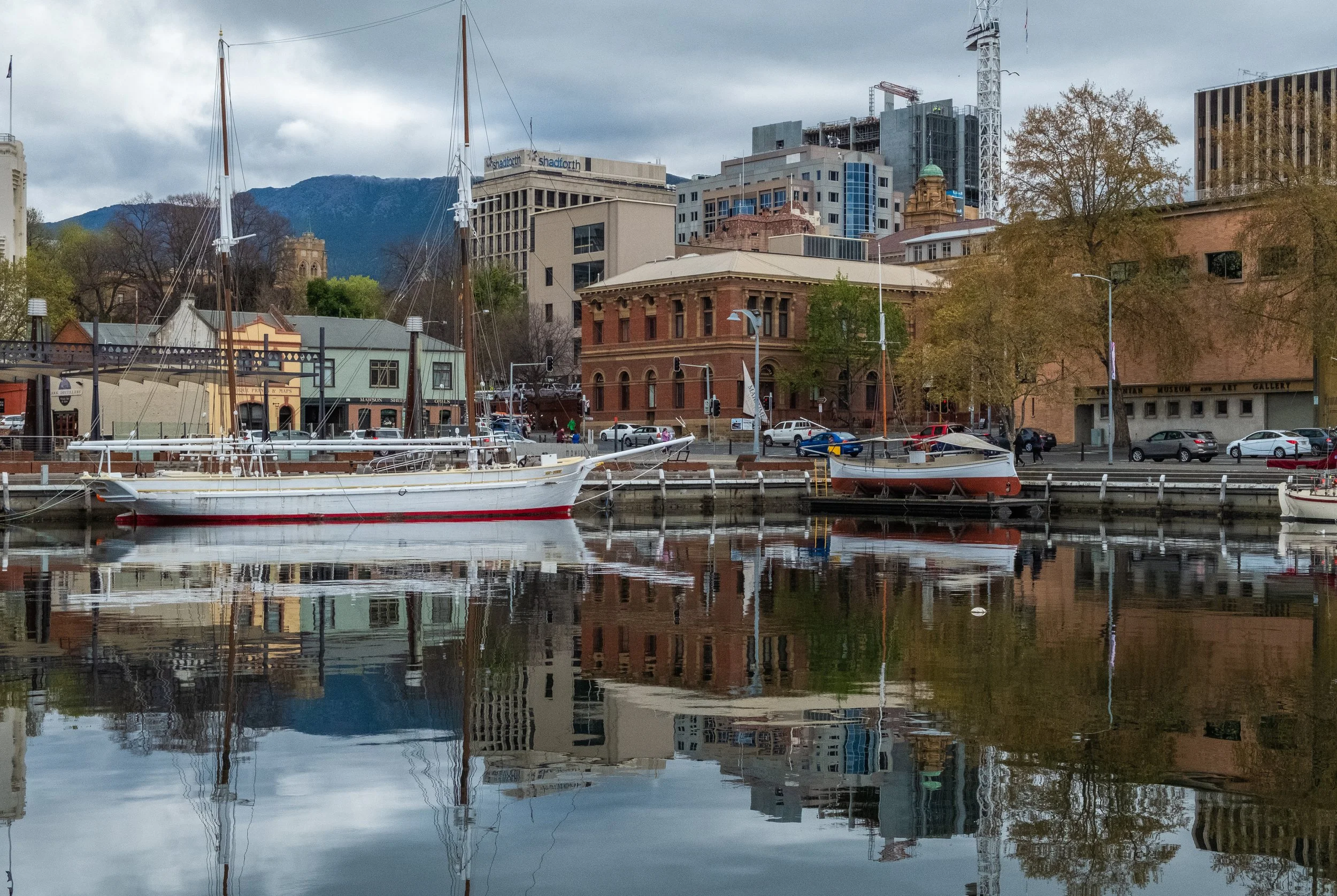 The beautiful reflections of Constitution Dock