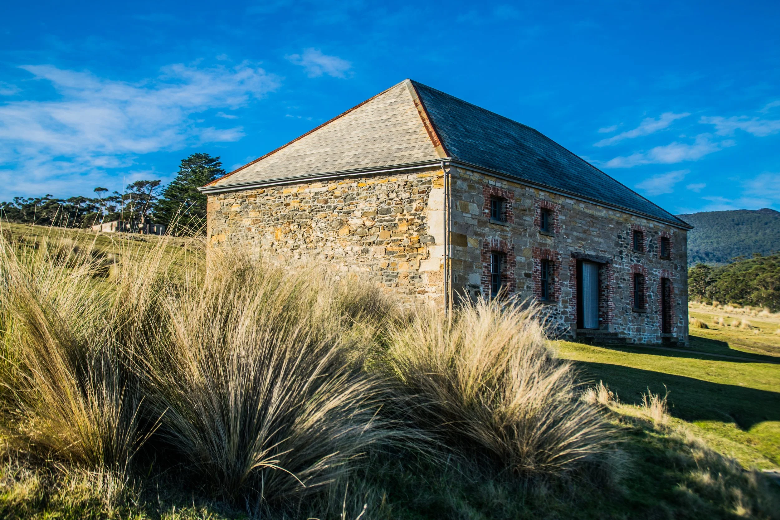 The old buildings at Maria Island
