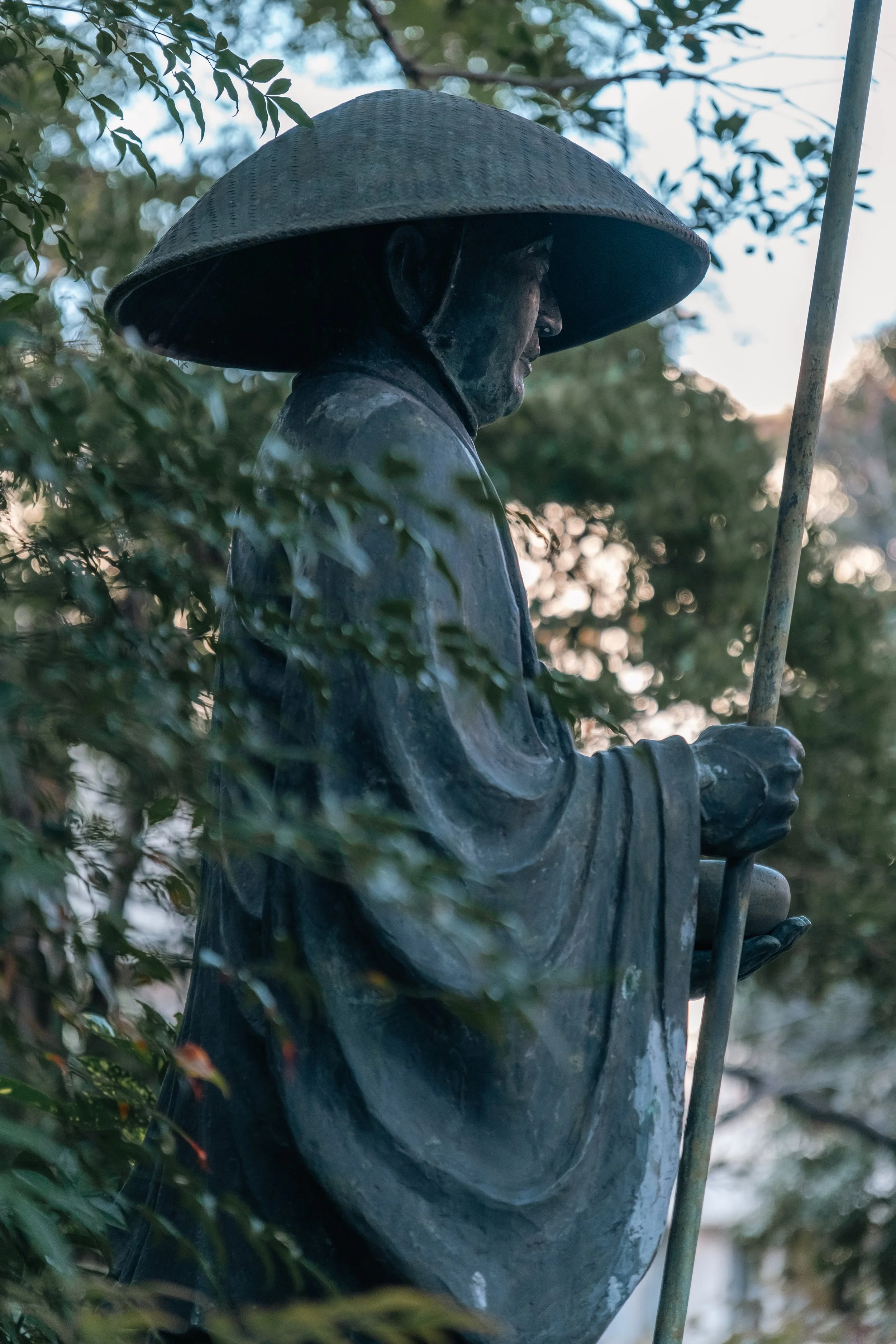 The statue of Kobodaishi, located in Takahata Fudoson, Hino
