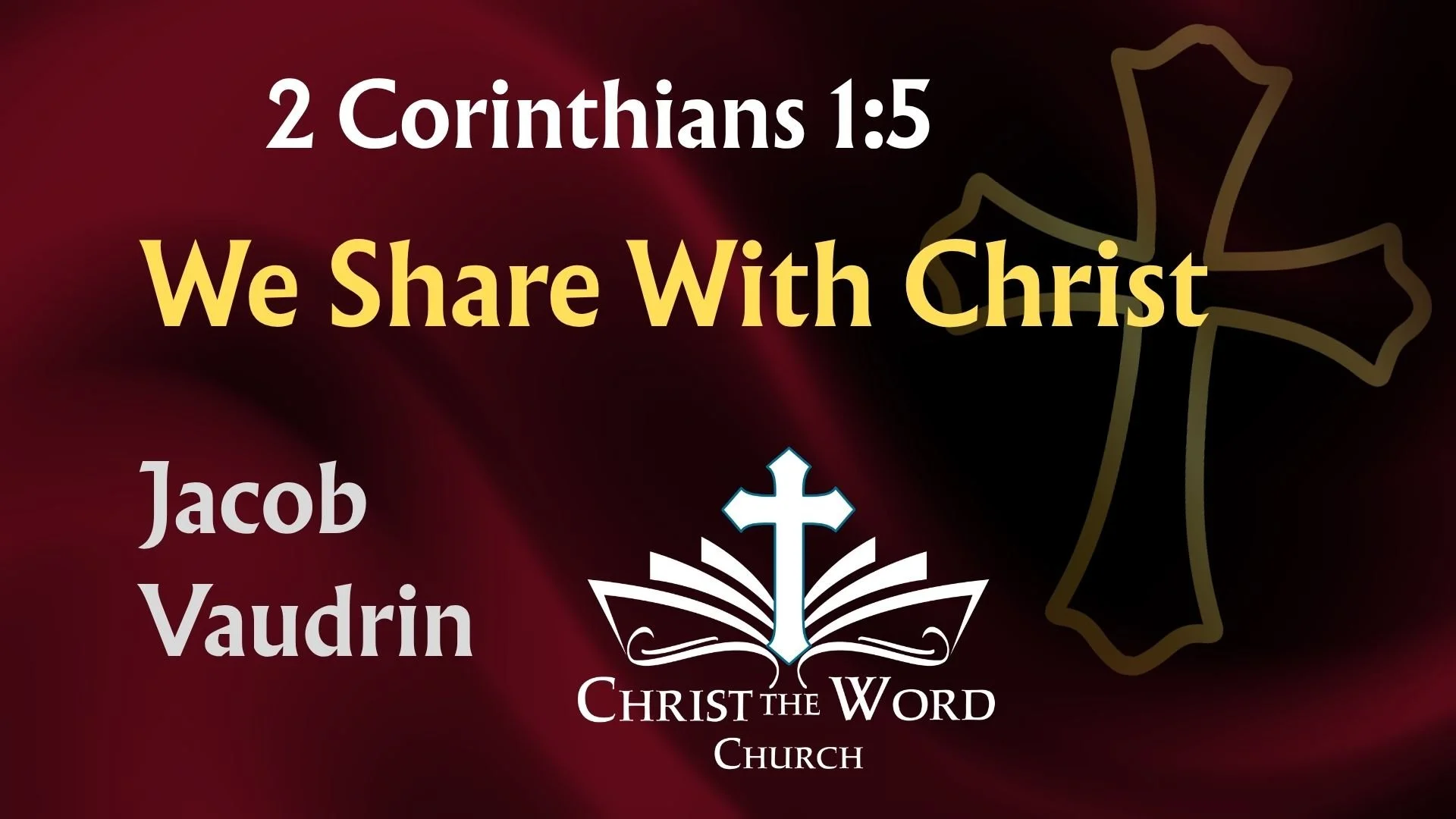 Consolation Proportionate with Suffering - 2 Corinthians 1:5