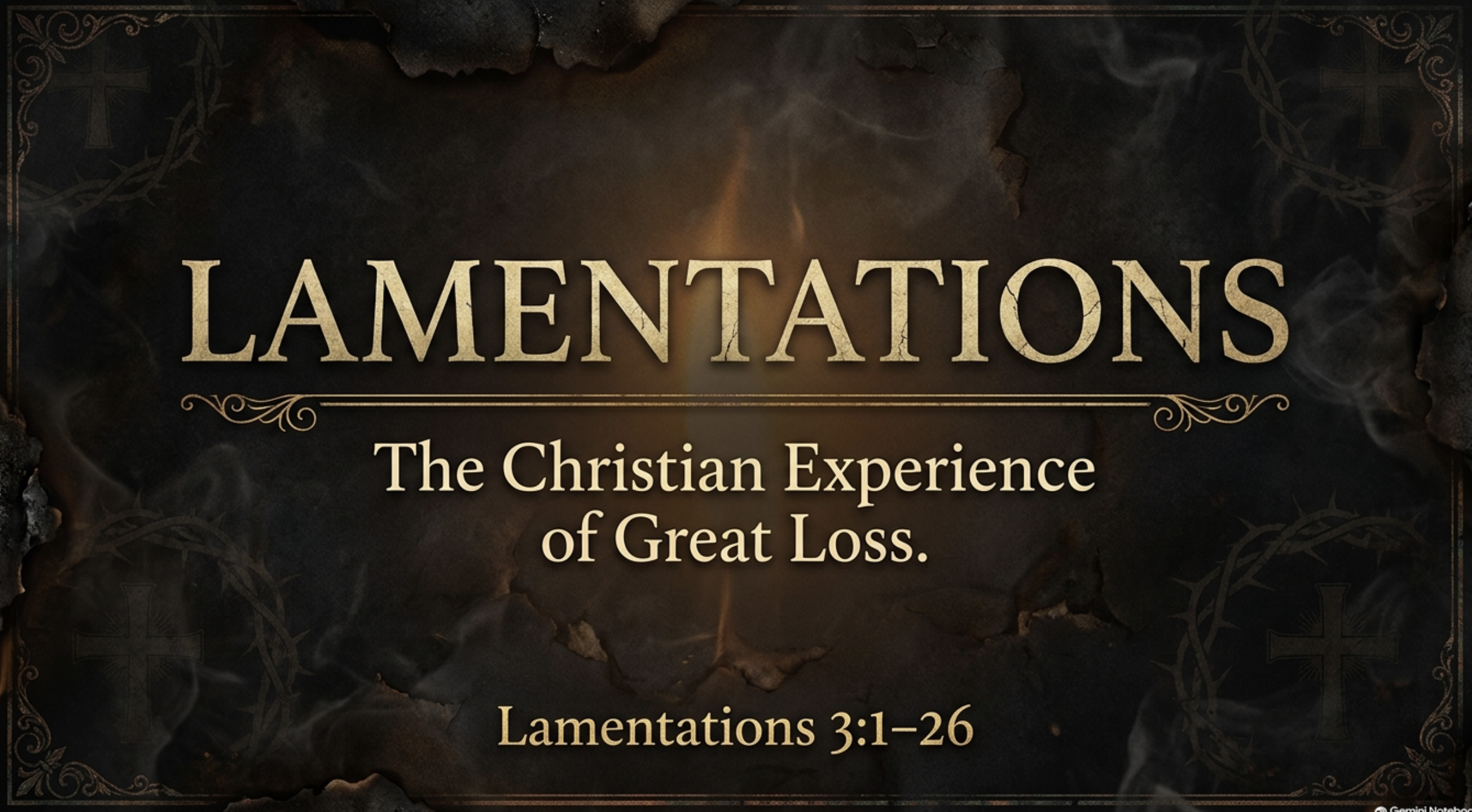 The Christian’s Response to Loss - Lamentations 3:1-26