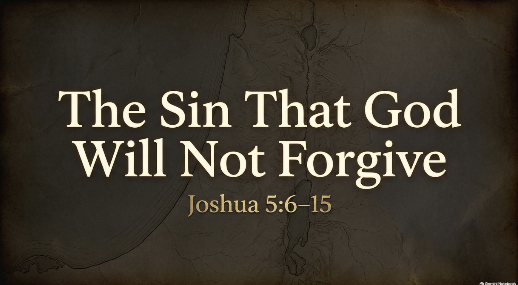 The Sin God Won’t Forgive - Joshua 5:6-15