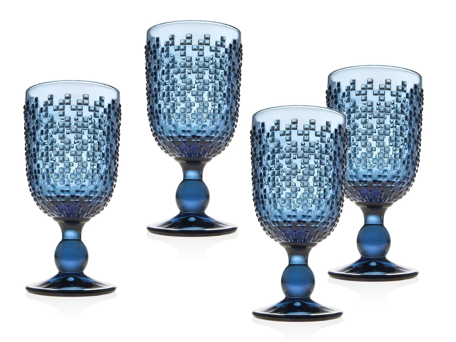 Shannon Alba Sapphire Wine Goblets