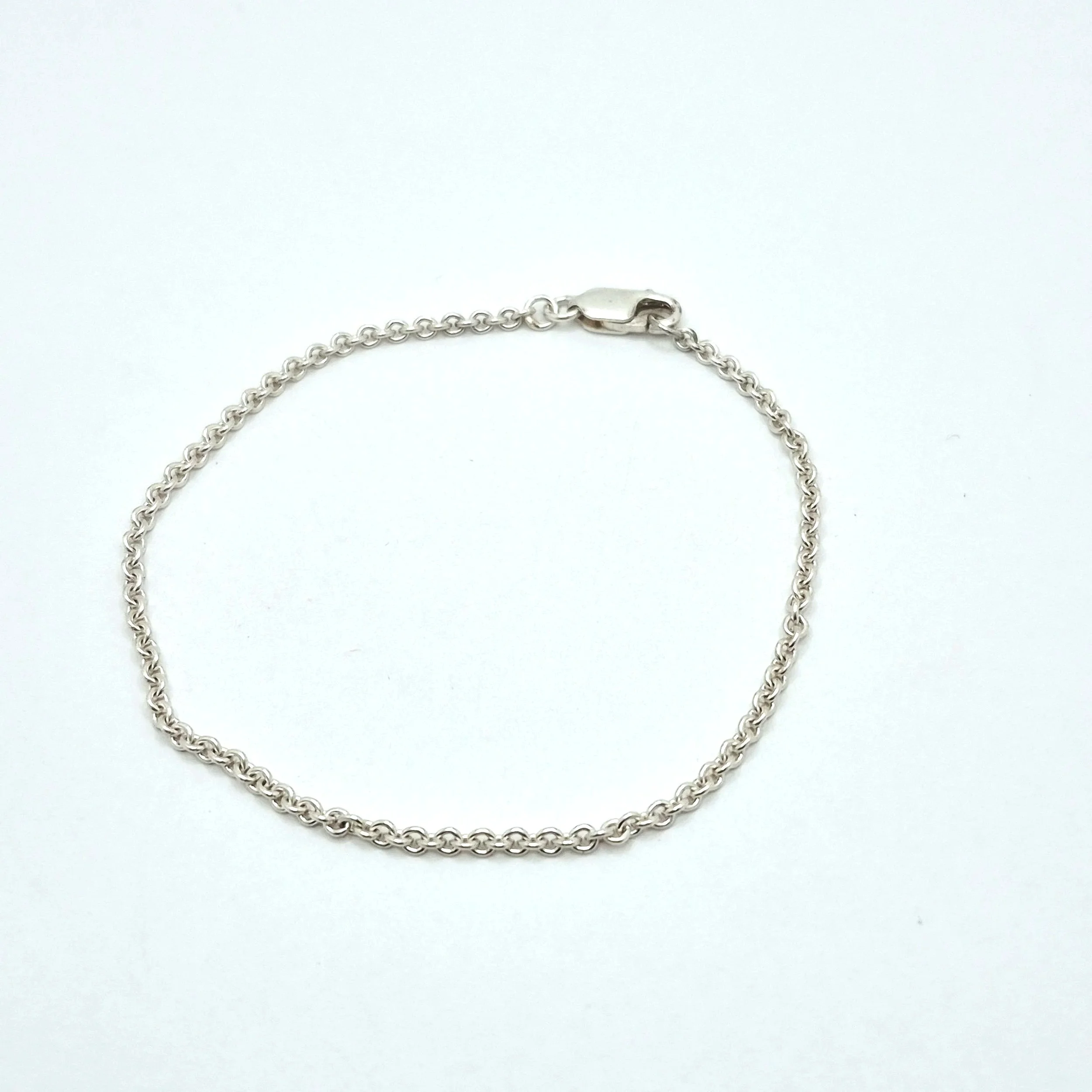 925 sterling silver rope chain bracelet with twisted links – 7.5 inch elegant style