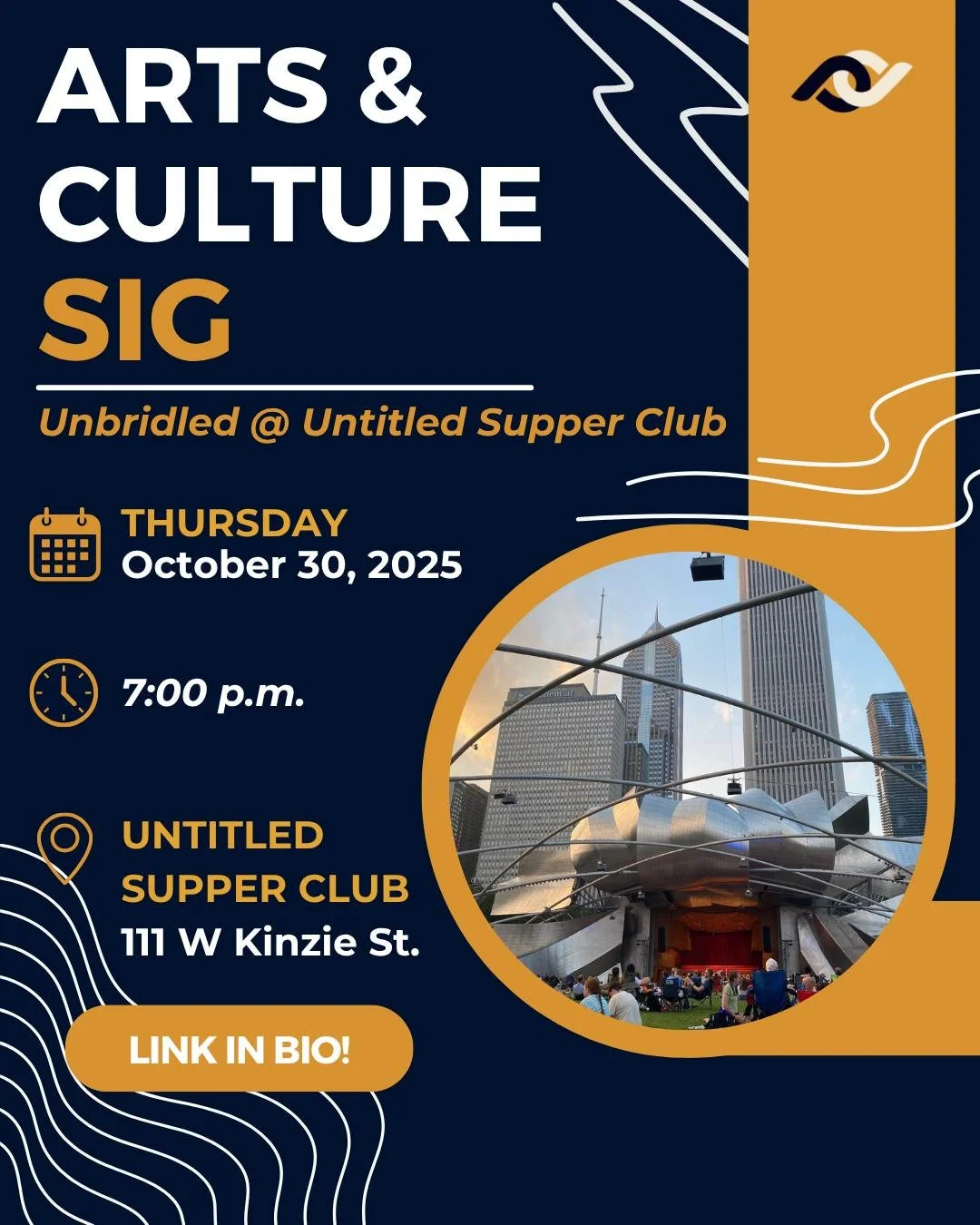 Walk on the wild side with the Arts &amp; Culture SIG! 💃

Meet us for an exciting evening at @untitledchicago's &quot;Unbridled&quot; burlesque and variety show. Performers will dazzle you with gravity-defying aerial acts, sensual burlesque numbers,