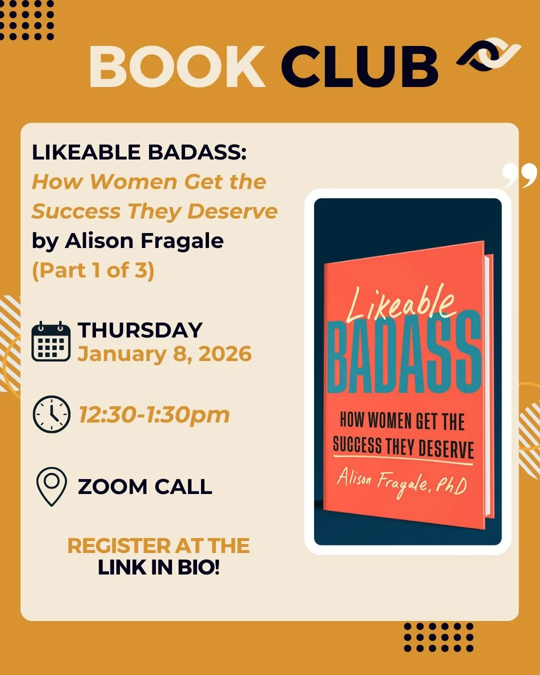 Engage in thoughtful discussion and enhance your career with PWCC's Book Club! 📖

In the new year, we'll be reading "Likeable Badass: How Women Get the Success They Deserve" by @alisonfragale.

How do women thread the needle of kindness an