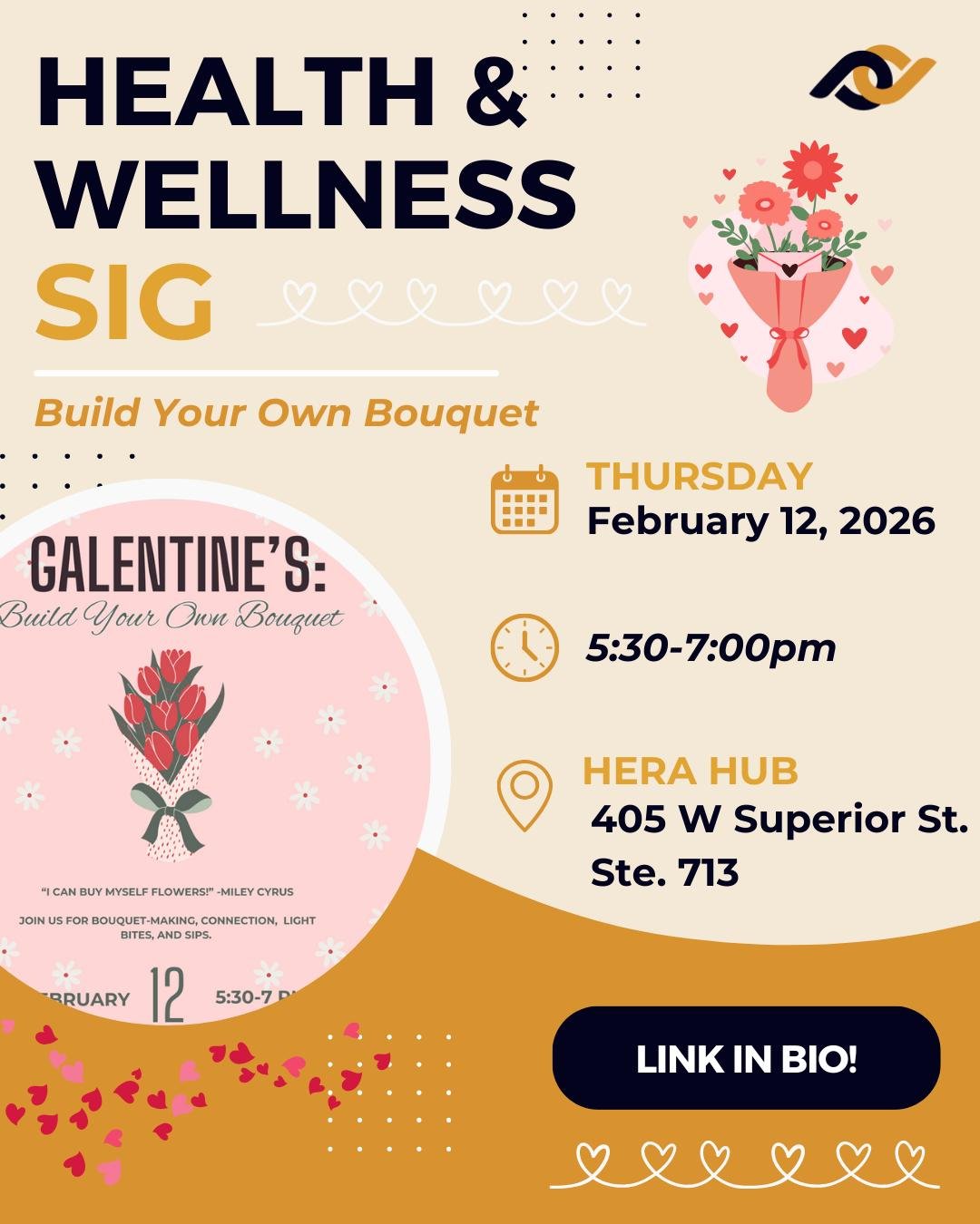 ICYMI: This Valentine&rsquo;s Day, take inspiration from Miley and buy yourself some flowers! 🌹

Regardless of your romantic relationship status, join the Health &amp; Wellness SIG for a fun and floral evening of connection, self-love, and custom bo