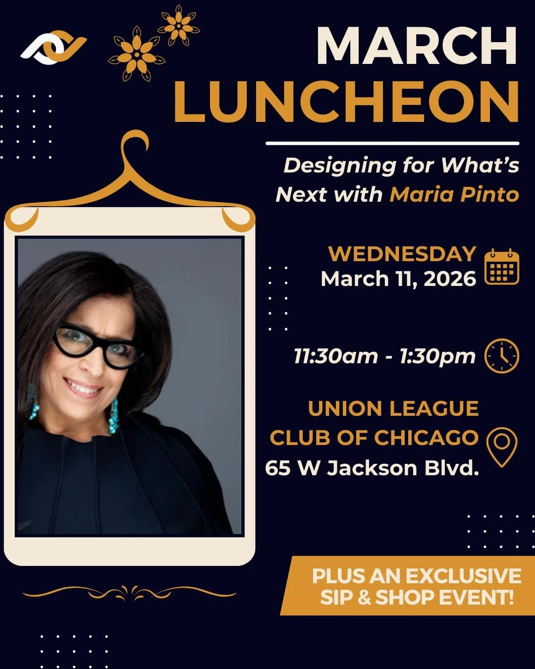 When it comes to your business, how do you anticipate and design for what's next? Our next luncheon's featured speaker, @themariapinto, has a few ideas. 🤩

As a fashion futurist and business icon, with clients ranging from Michelle Obama to Mick Jag