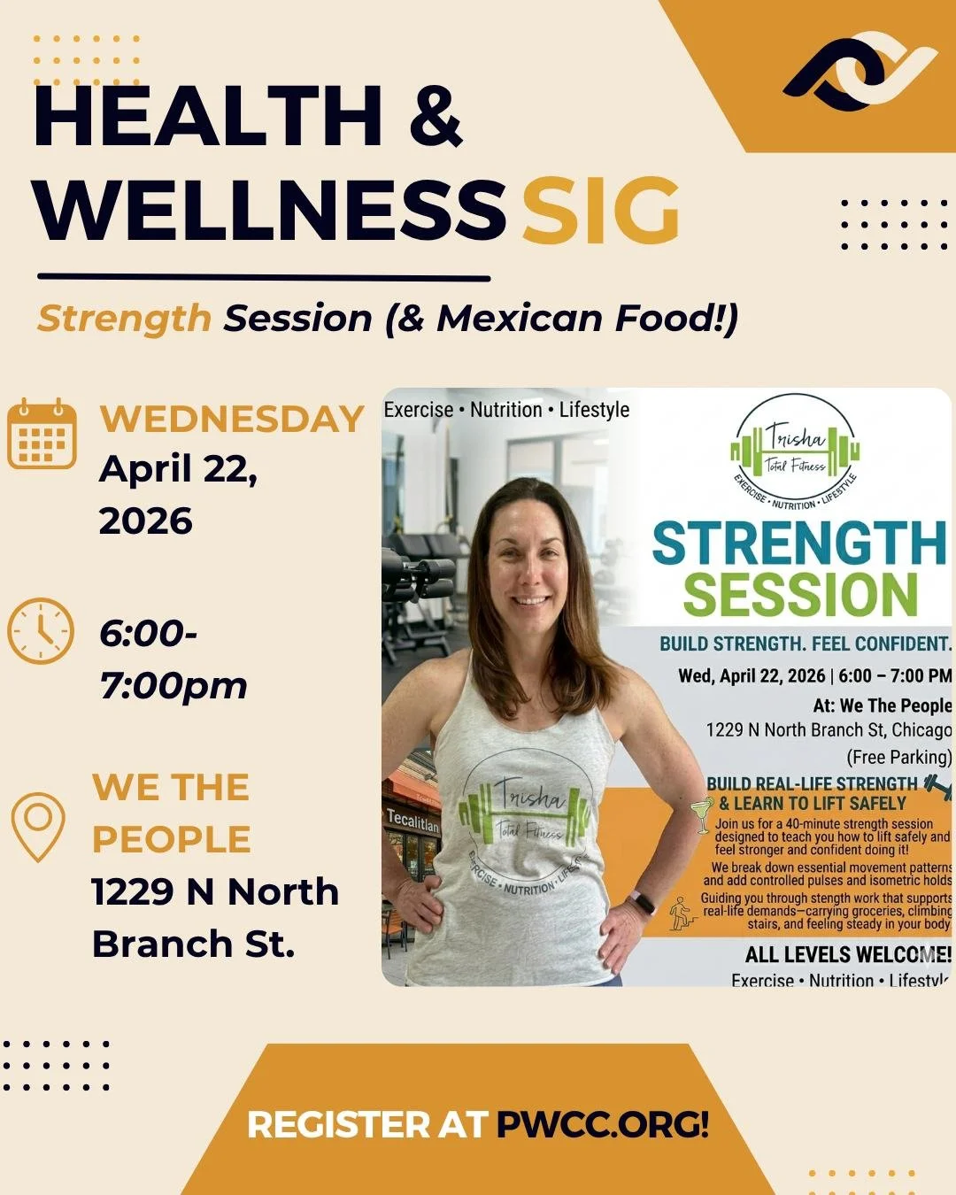 Join the Health &amp; Wellness SIG for a 40‑minute strength session designed to teach you how to lift safely and feel stronger and confident doing it! 💪

We'll break down essential movement patterns, add controlled pulses and isometric holds, and gu