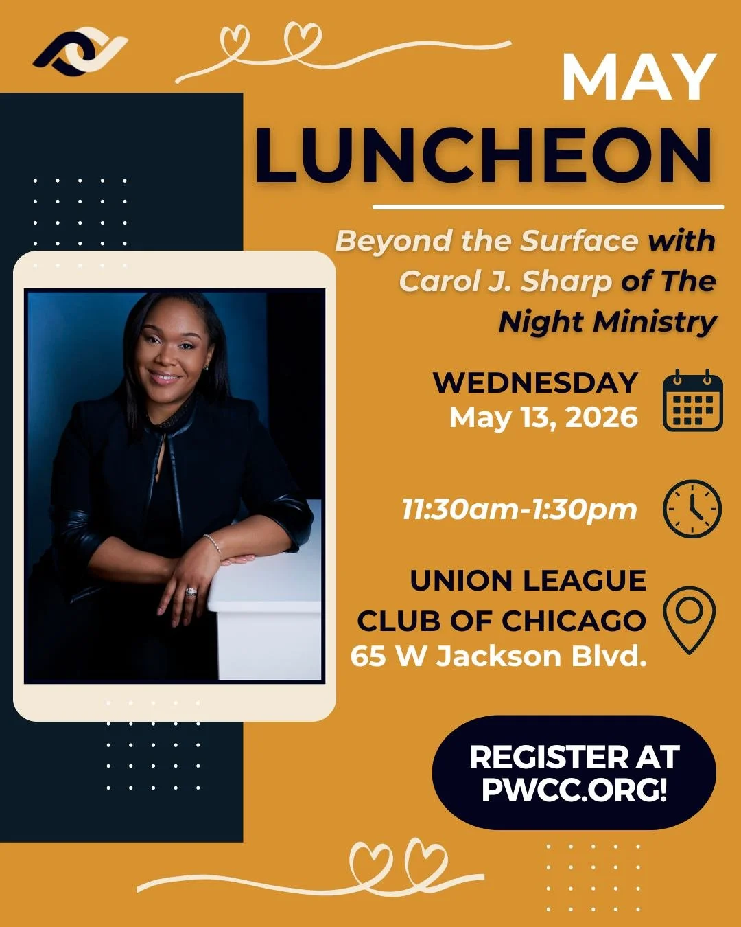 You're invited to join us in two weeks for a powerful and purposeful luncheon! 🫶

Carol J. Sharp, President &amp; CEO of @thenightministry, will share her personal journey from navigating foster care to leading one of Chicago&rsquo;s most impactful 
