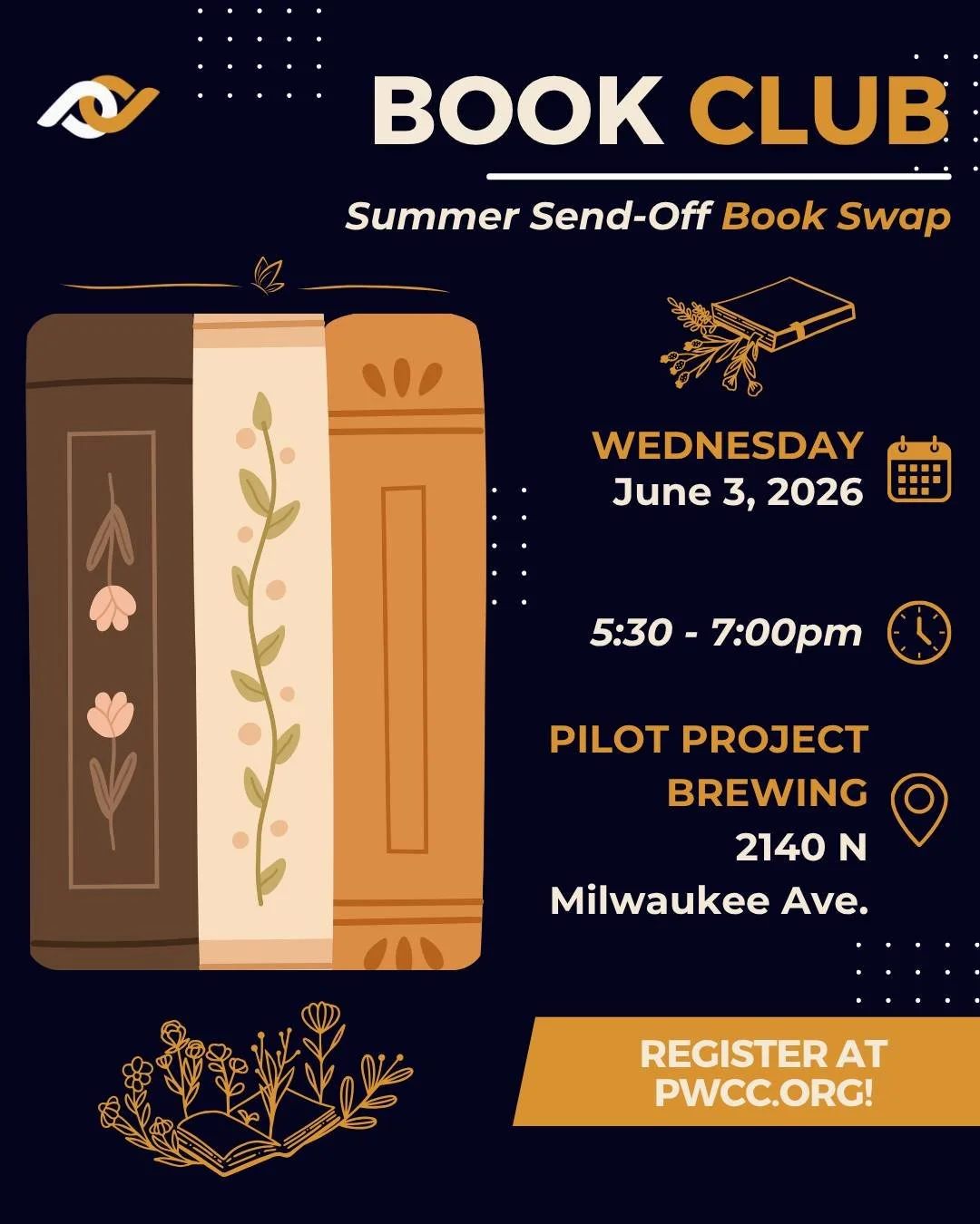 Join the PWCC Book Club for a summer send-off book swap! 📚🤝

Bring 1&ndash;2 fiction or nonfiction books to pass on, and discover something new for your warm-weather reading list. Swap stories, share recommendations, and leave with fresh reads perf