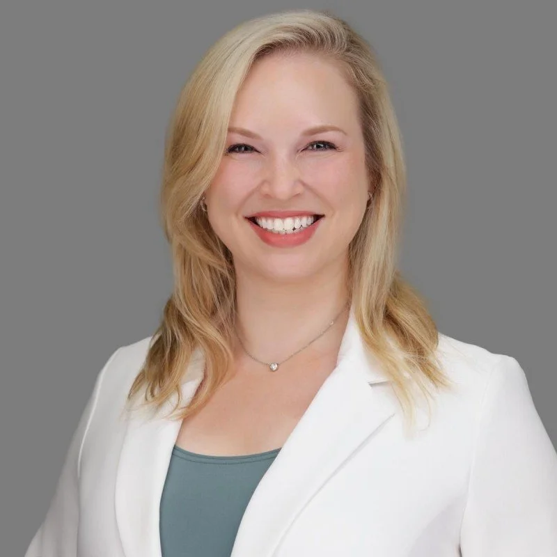 Becca Berkenstadt in a white blazer