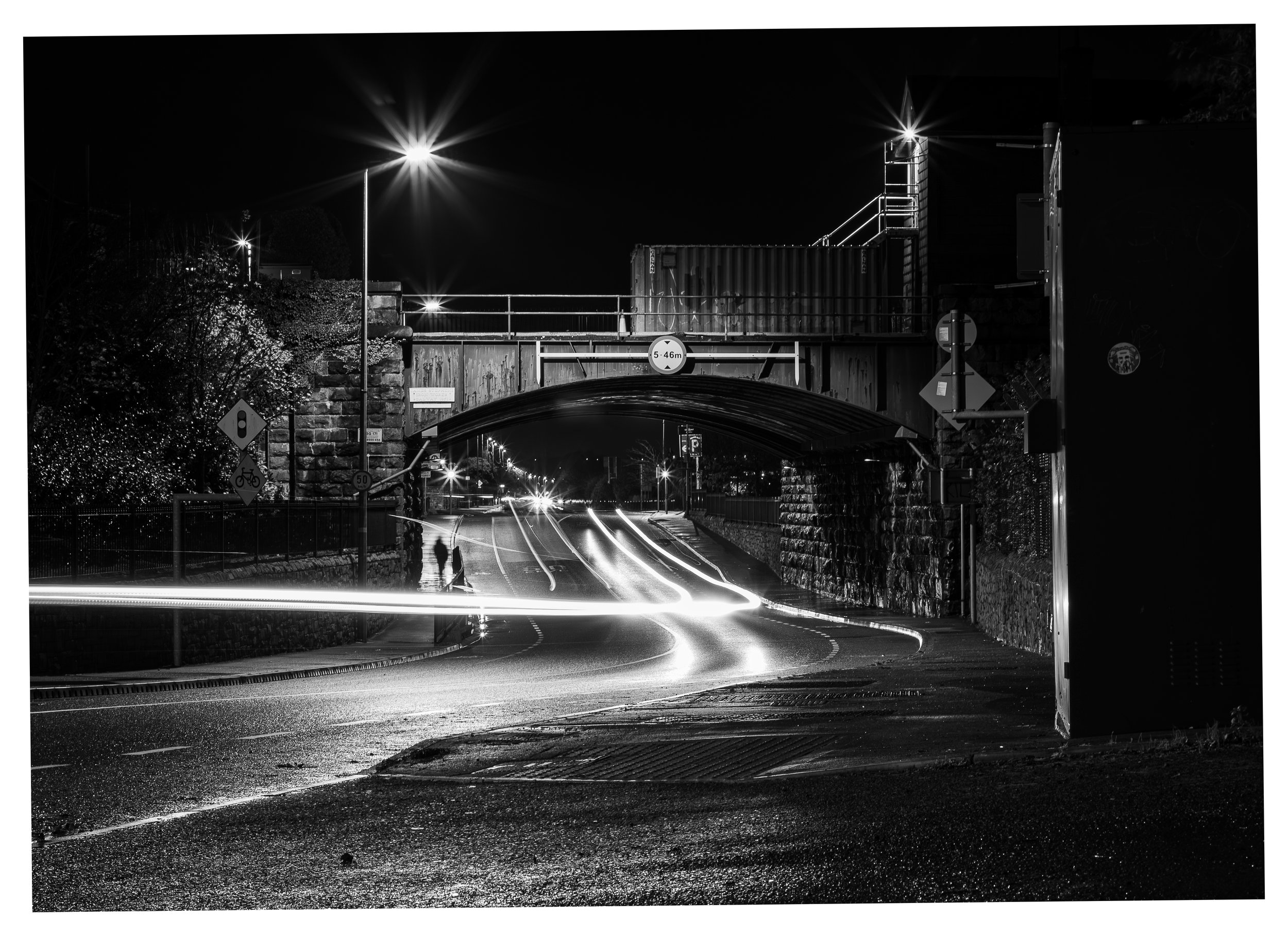 Under the railway bridge