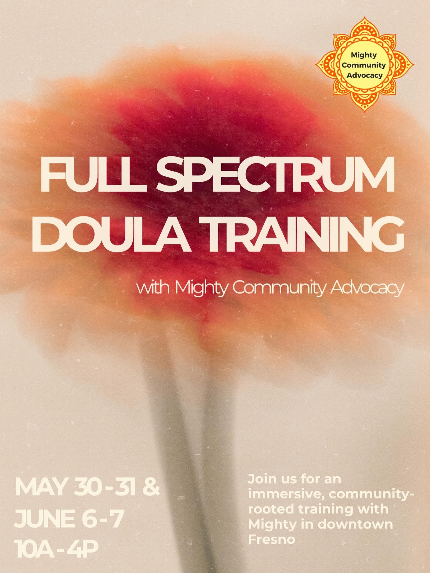 Mighty is opening another Full Spectrum Doula Training, this Summer 2026 .𖥔 ݁ ˖

This space is for those who feel a calling to support people through transitions with care, advocacy, and intention. 

This training is a starting point, and Mighty wil