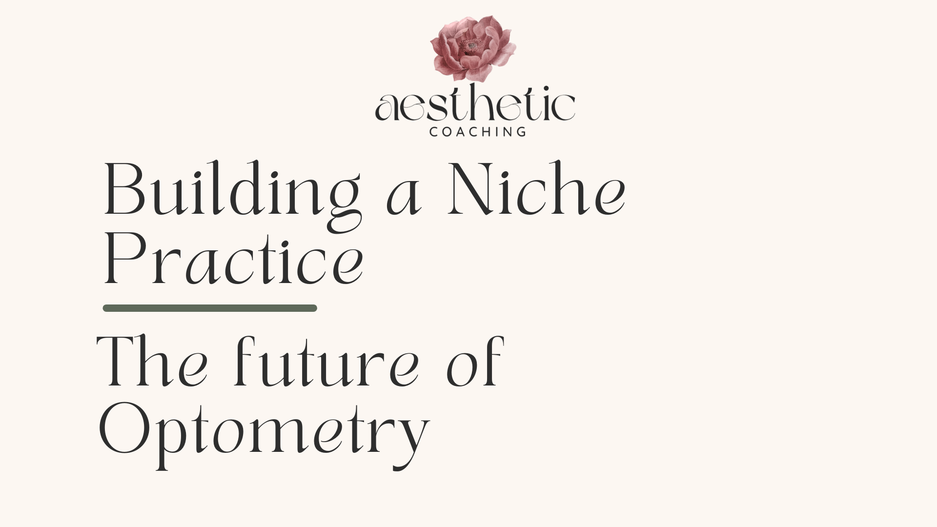 Why Building a Niche Practice Is the Future of Optometry (And How to Do It)
