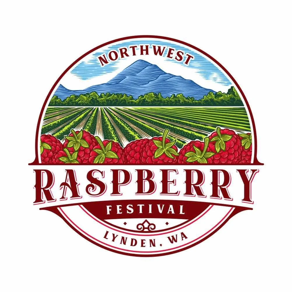 Poster for the Northwest Raspberry Festival held in Lyden, WA running July 17th & 18th