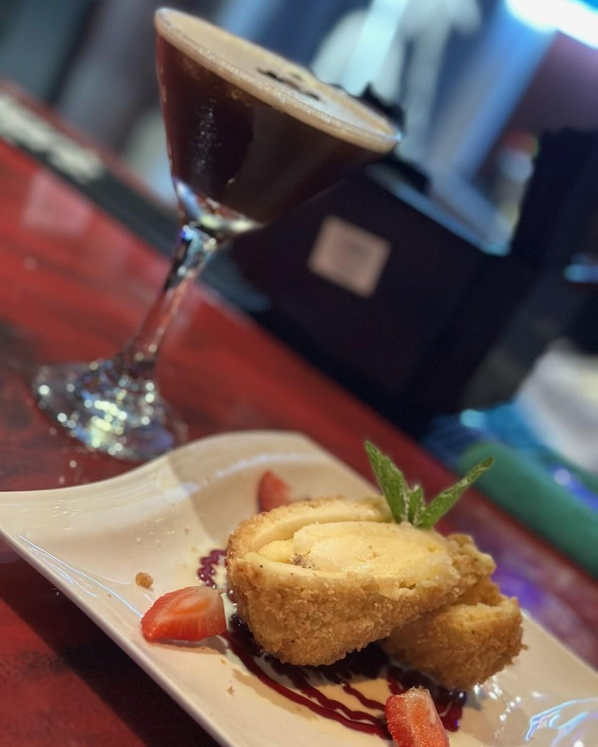 Did someone say Tempura Ice Cream??? Pairs perfectly with our Tito&rsquo;s Espresso Martini!🍸
